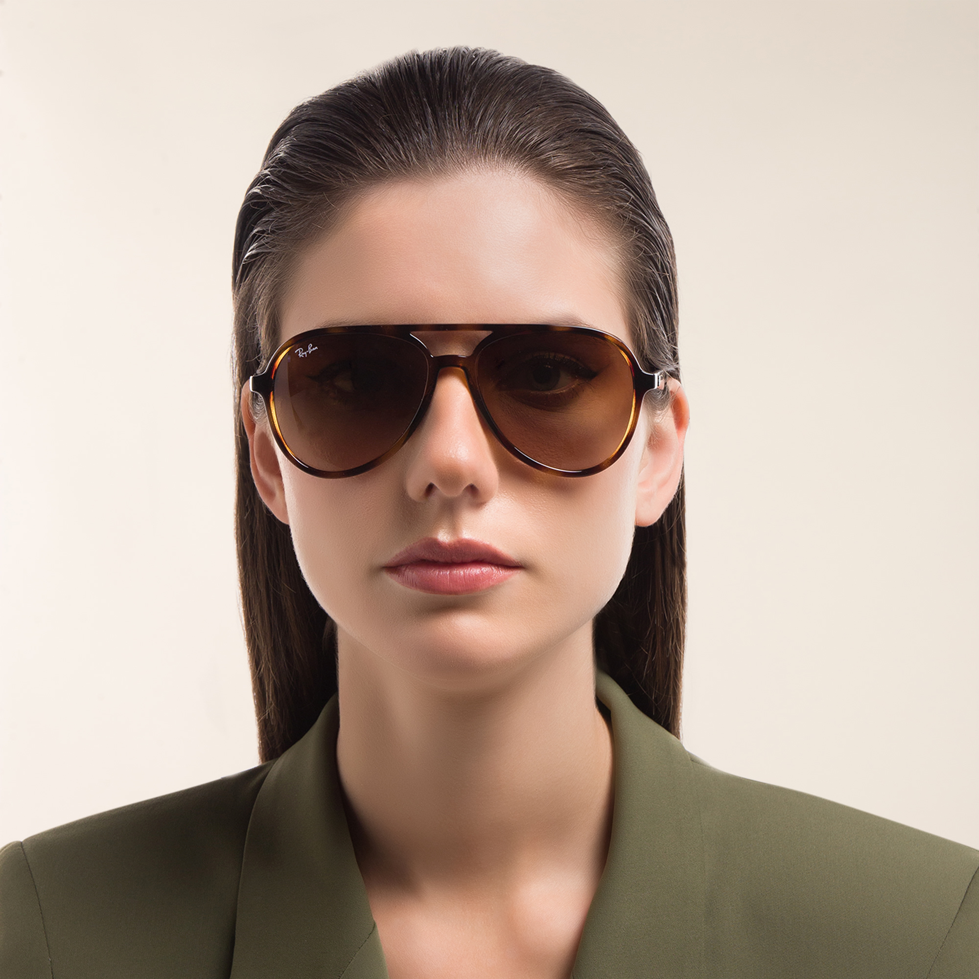 Ray-Ban Unisex Pilot Sunglasses in Havana – Product Photo 5