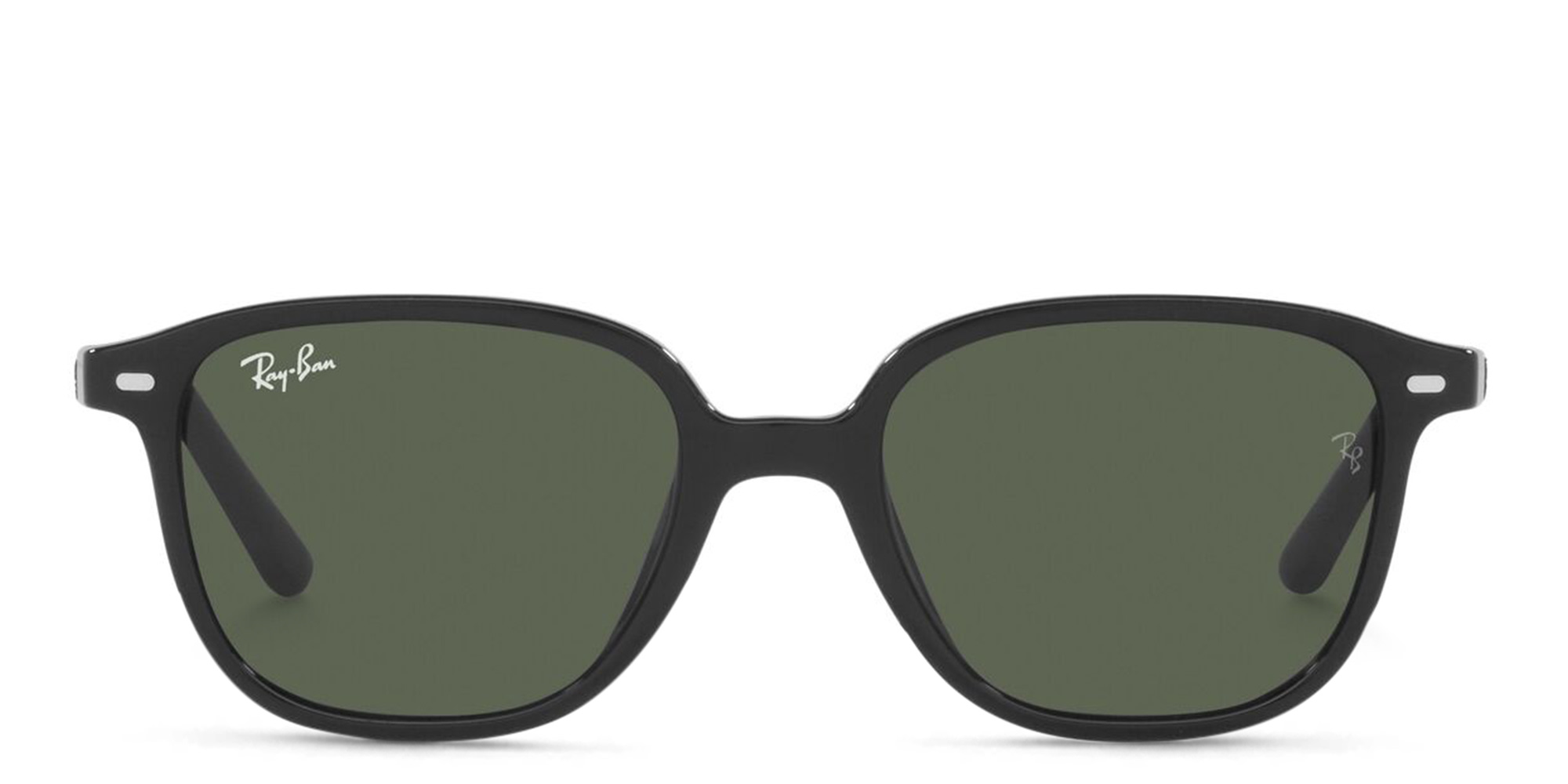 Shop Ray-Ban Junior Leonard Kids Square Sunglasses in Black online.
