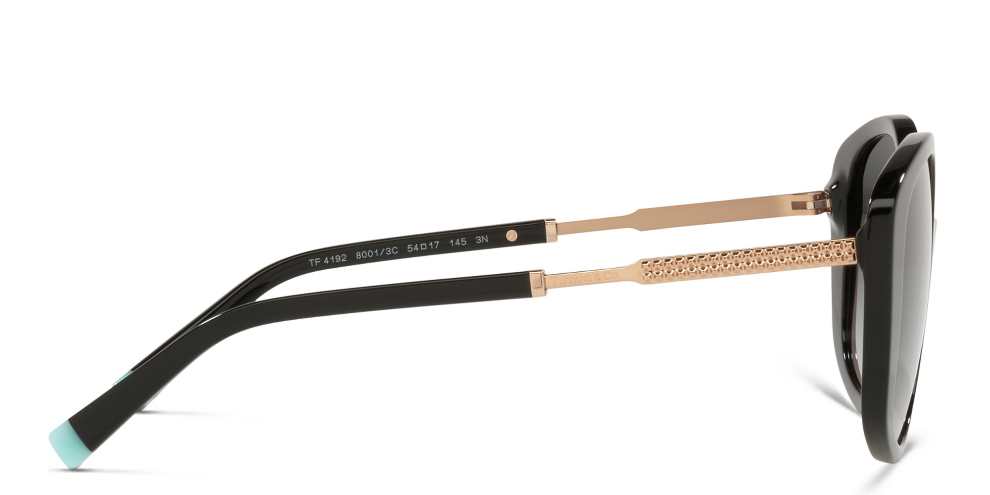 تسوق نظارات شمسية غير منتظمة كبيرة تيفاني أند كو بلون أسود أونلاين.