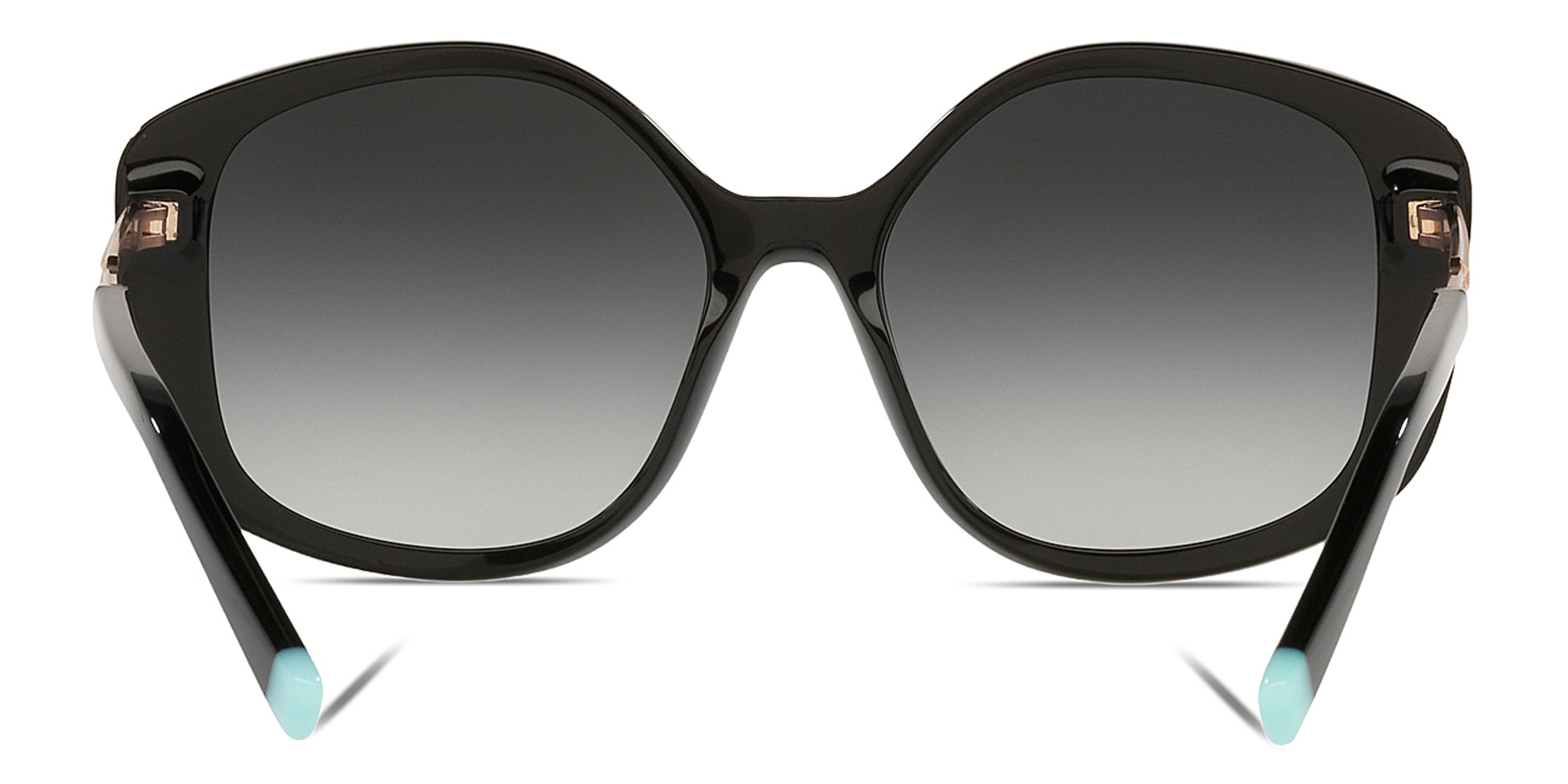 Shop TIFFANY Oversized Irregular Sunglasses in Black online.