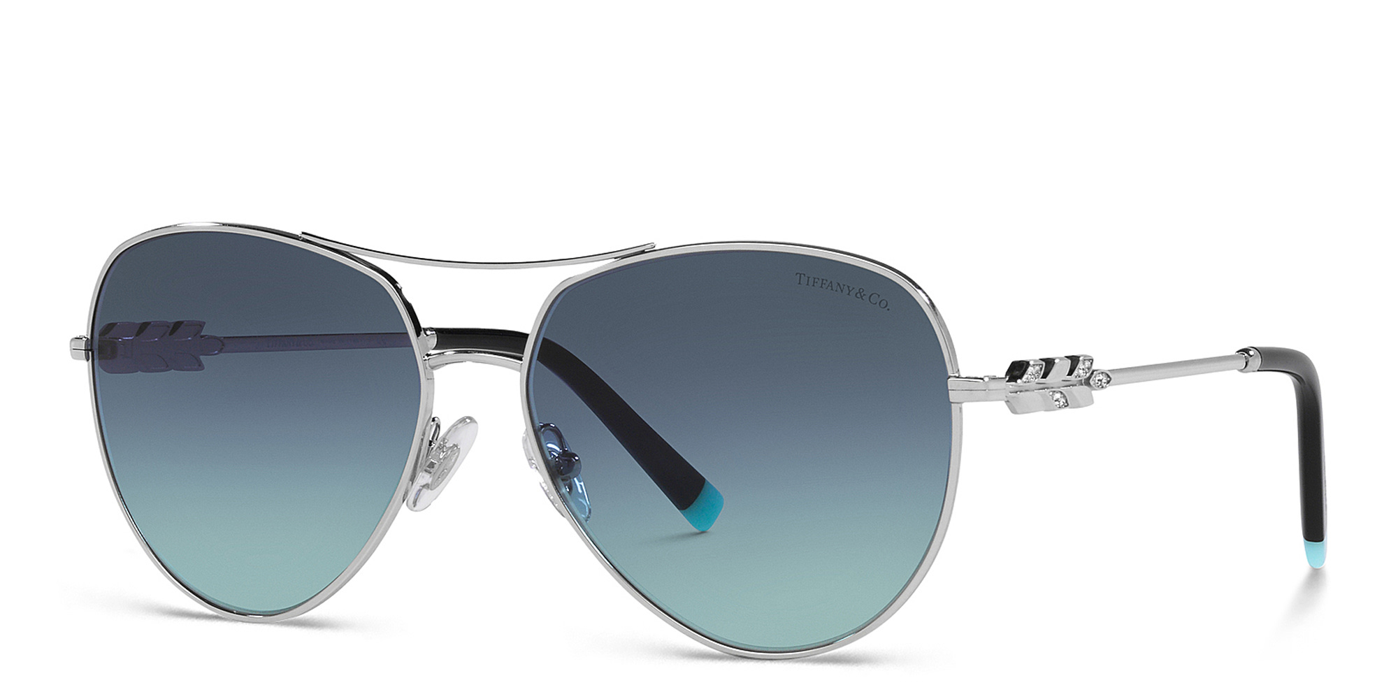 TIFFANY Aviator Sunglasses in Silver – Product Photo 2
