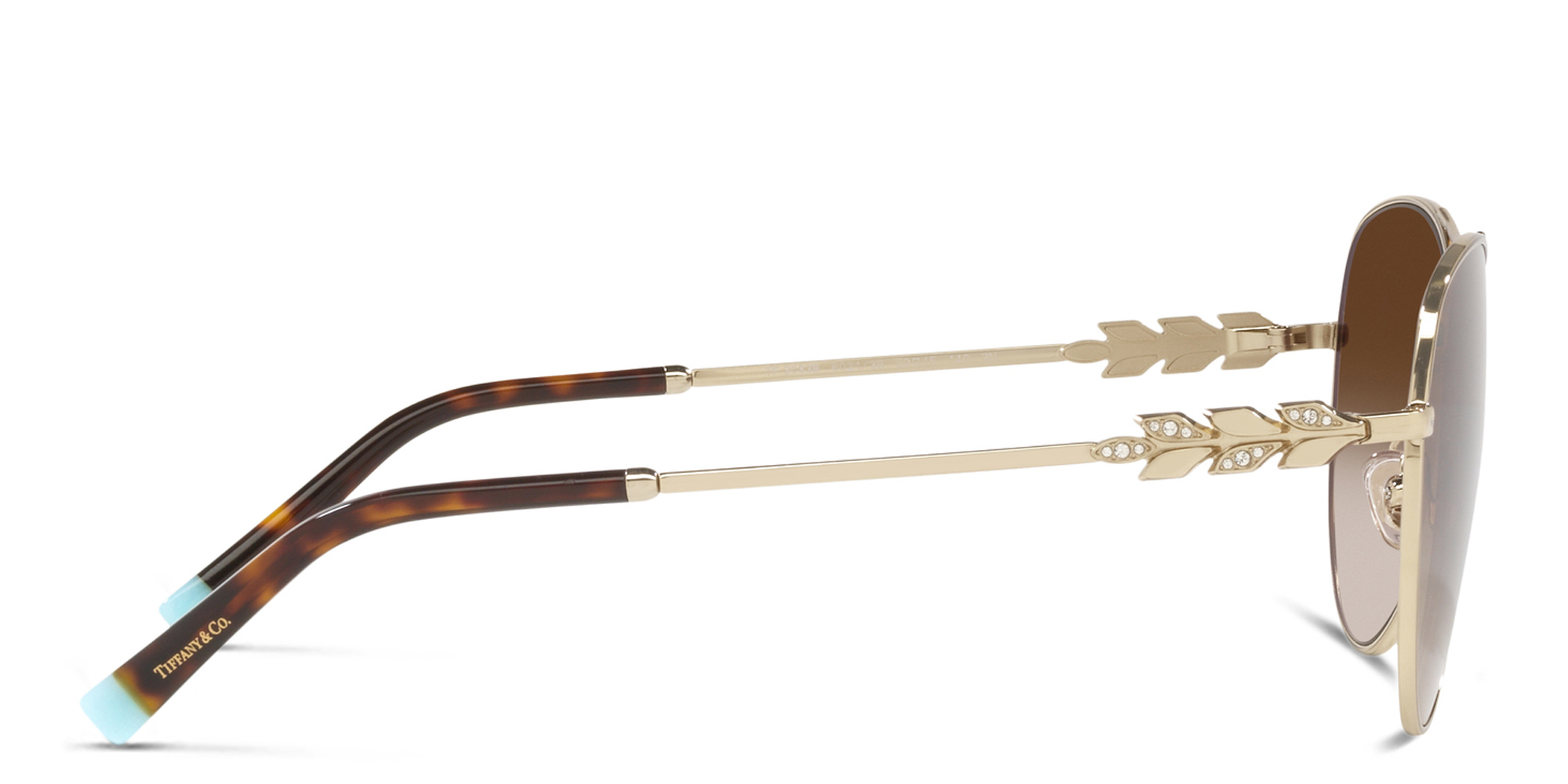 Shop TIFFANY Pilot Sunglasses in Pale Gold online.