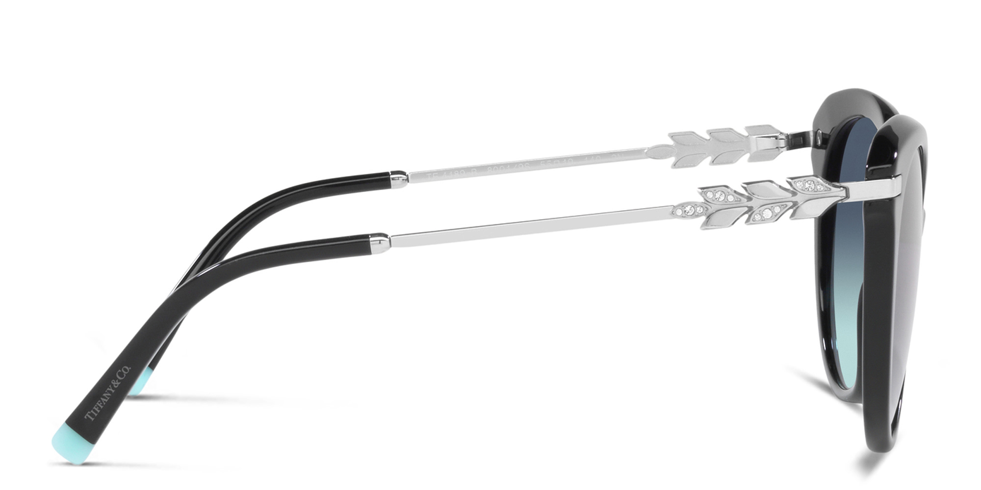 Shop TIFFANY Cat-Eye Sunglasses in Black online.