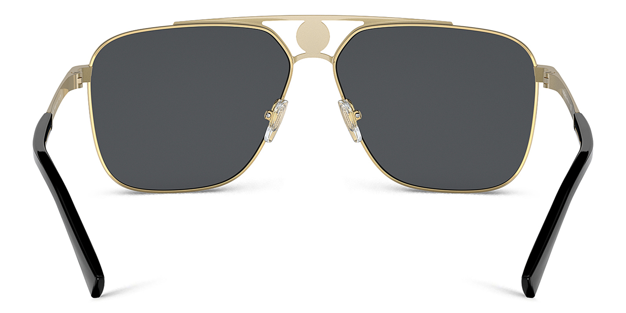 نظارات شمسية غريكا بإطار مستطيل من فيرزاتشي بلون ذهبي/أسود مطفي - صورة المنتج 4