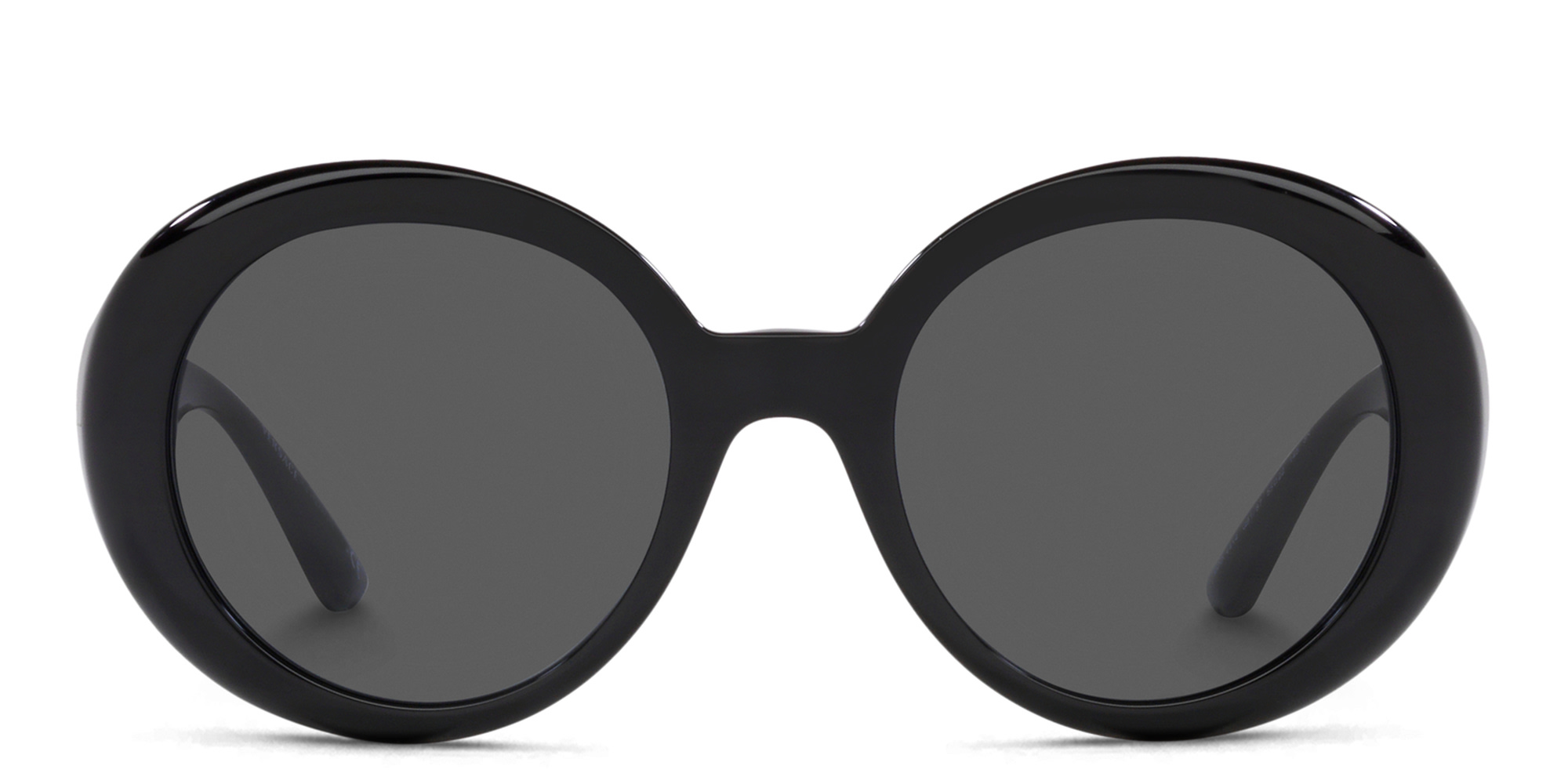 VERSACE Round Sunglasses in Black – Product Photo 1