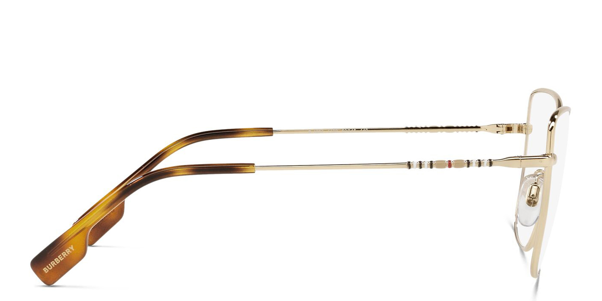 BURBERRY Wide Cat Eye Eyeglasses in Light Gold – Product Photo 3