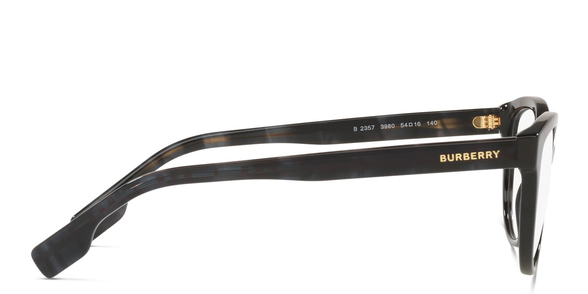نظارة طبية بإطار مربع من بربري بلون أسود - صورة المنتج 3