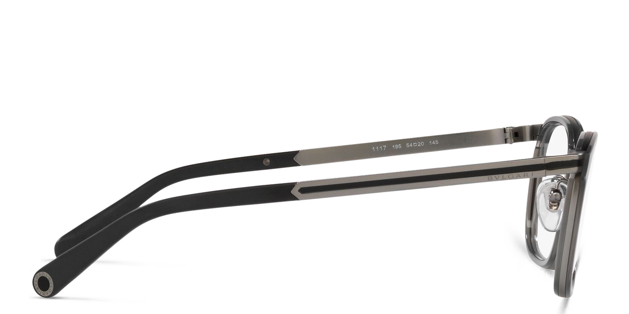 BVLGARI Rectangle Eyeglasses in Grey – Product Photo 3