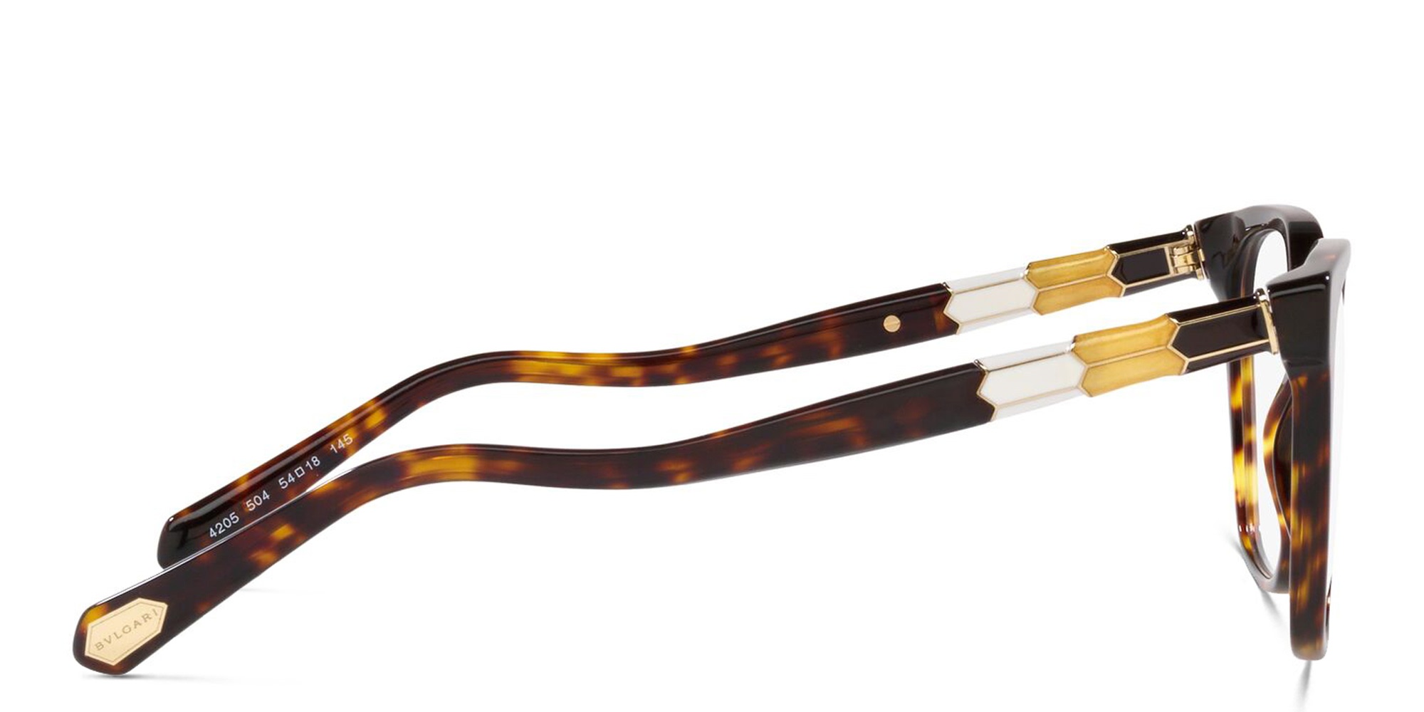 Shop BVLGARI Round Eyeglasses in Havana online.