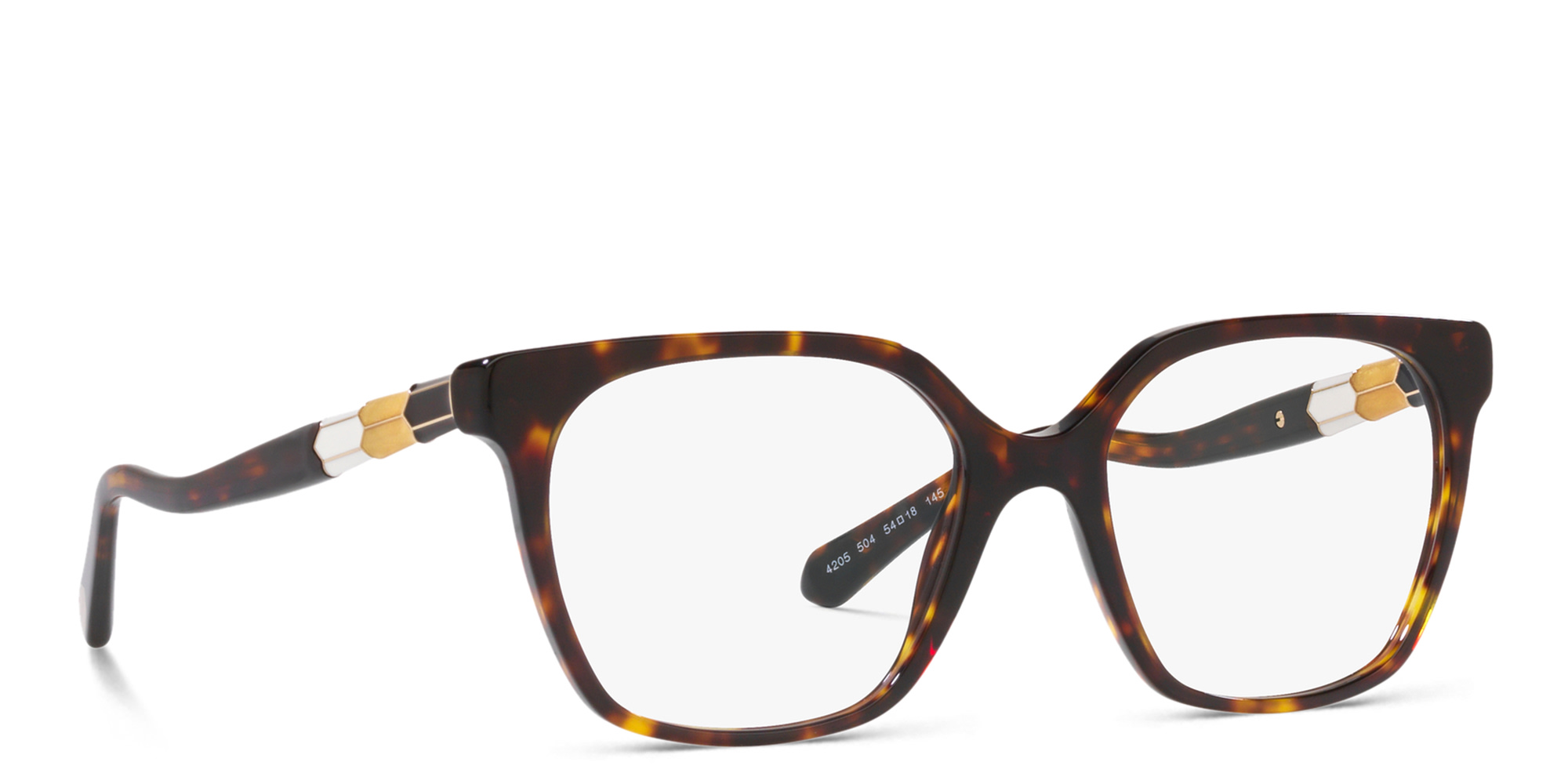 Shop BVLGARI Round Eyeglasses in Havana online.