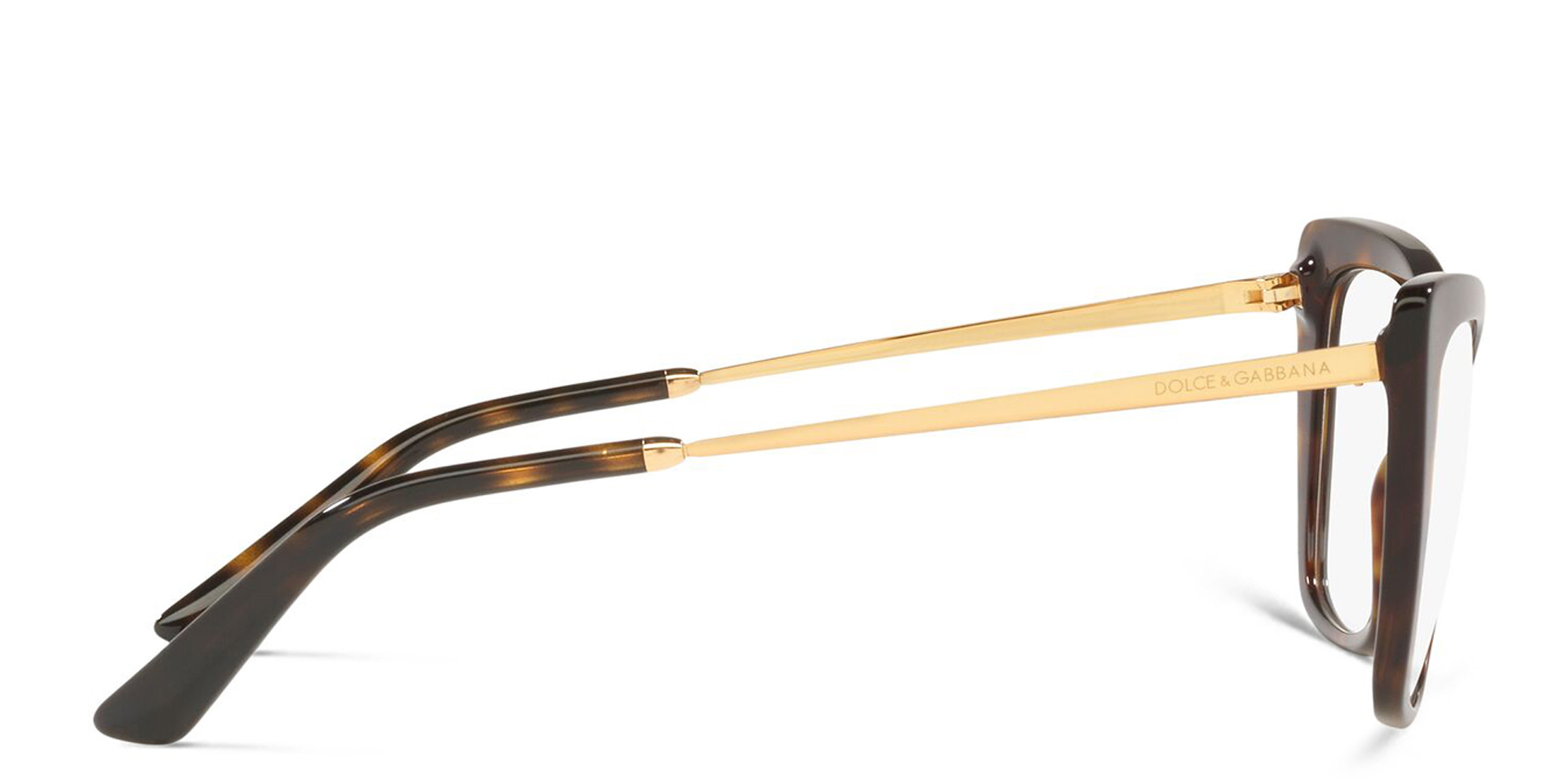 Dolce & Gabbana Wide Cat Eye Eyeglasses in Havana – Product Photo 3