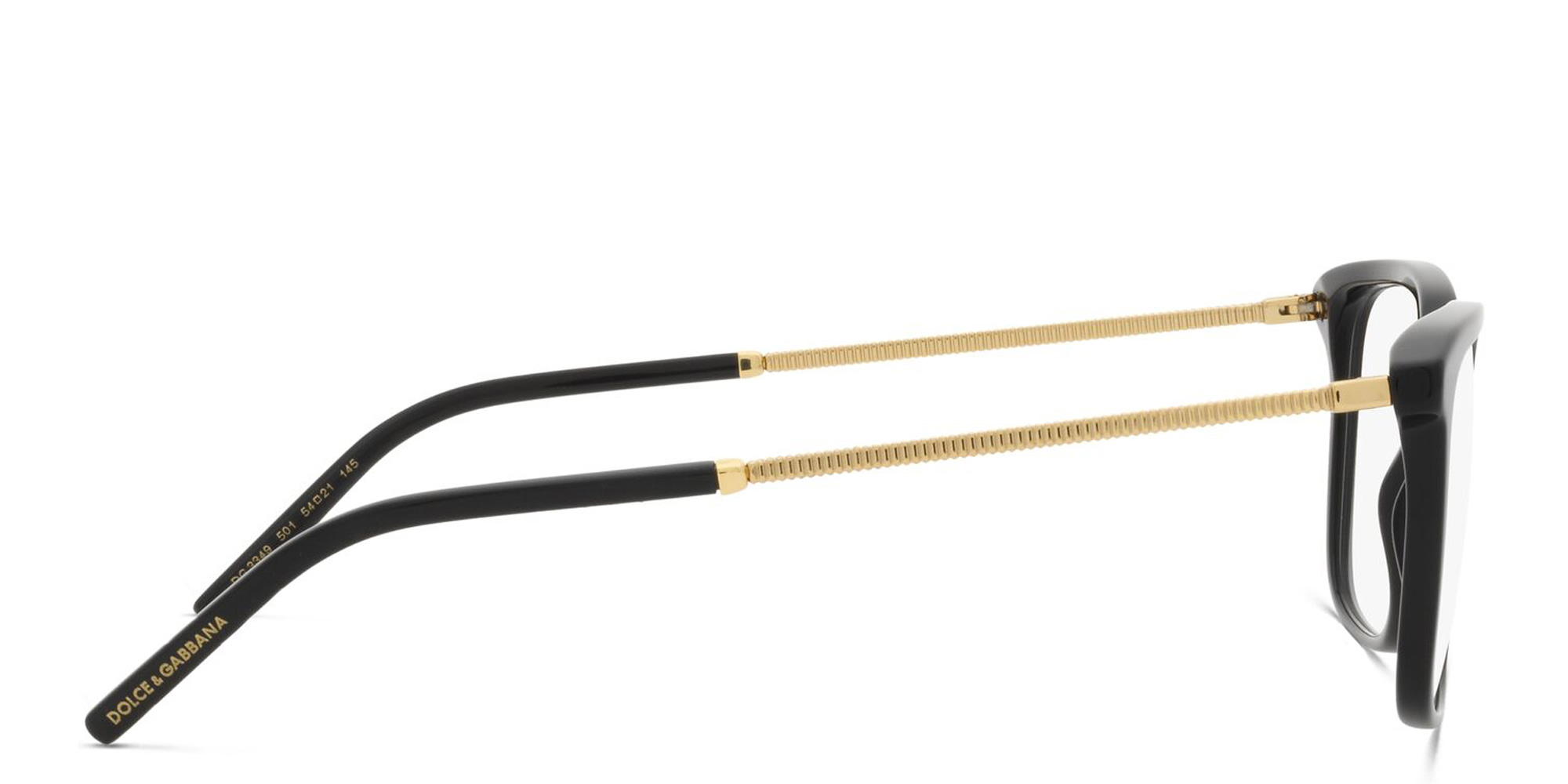 نظارة طبية بإطار مربع من دولتشي آند غابانا بلون أسود - صورة المنتج 3