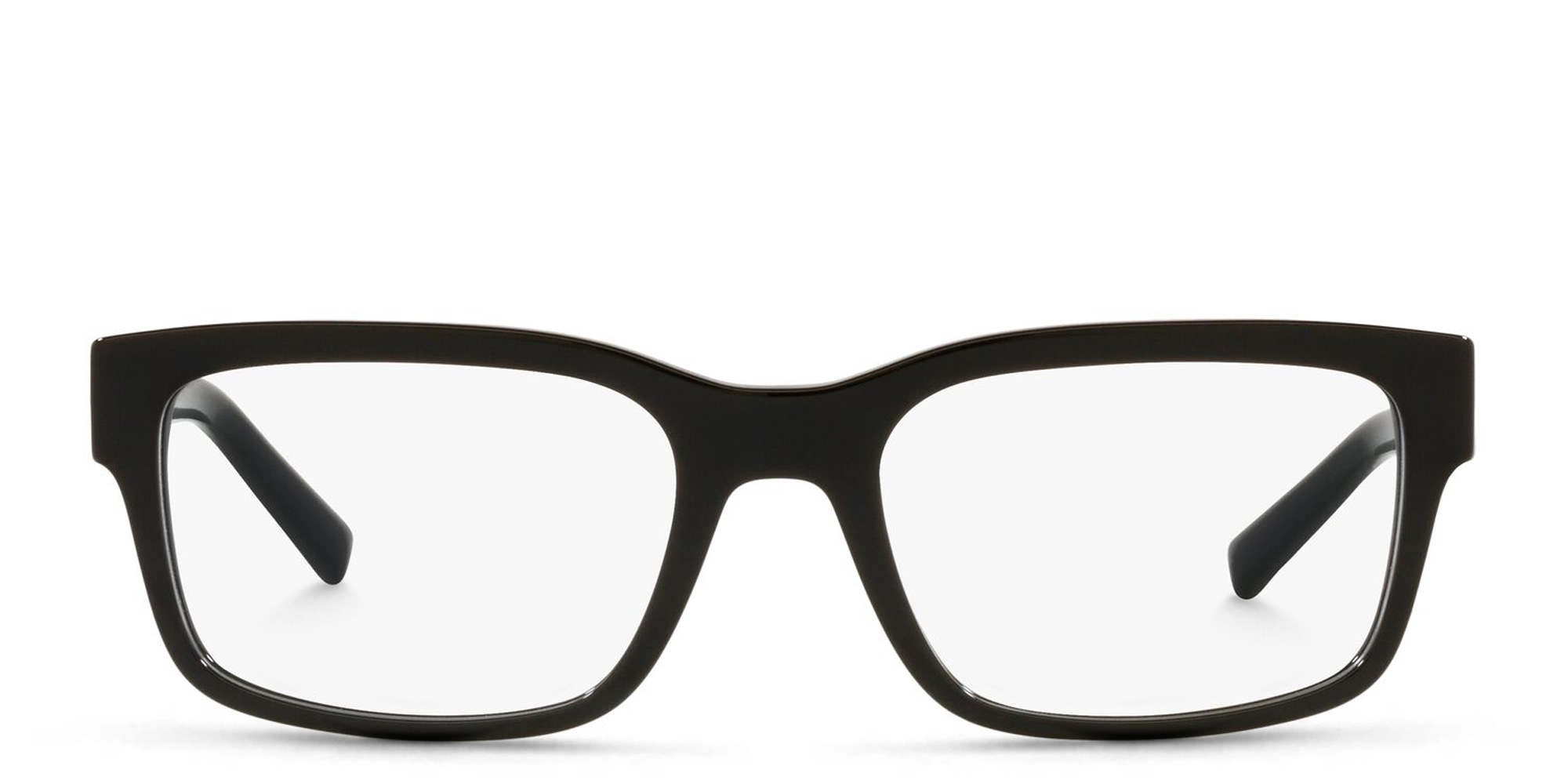 Shop Dolce & Gabbana Wide Rectangle Eyeglasses in Black online.