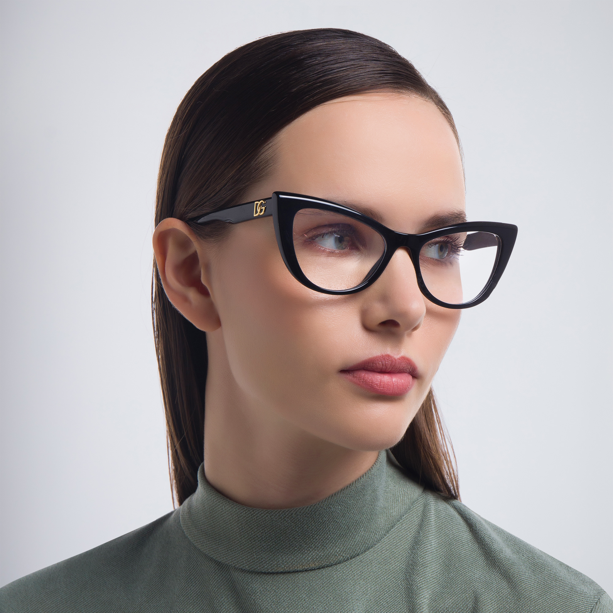 Dolce & Gabbana Cat Eye Eyeglasses in Black – Product Photo 6