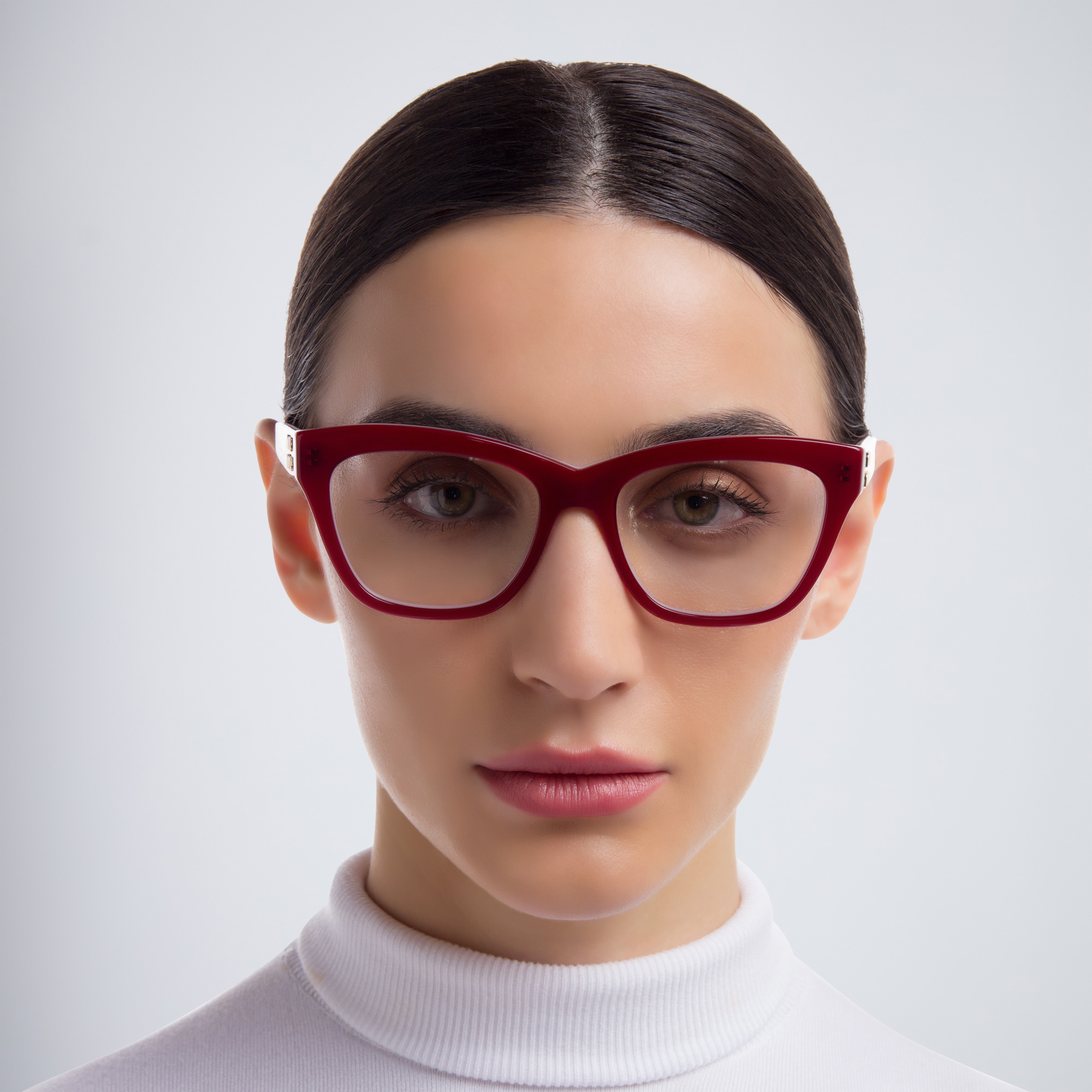 MIU MIU Cat Eye Eyeglasses in Red – Product Photo 4