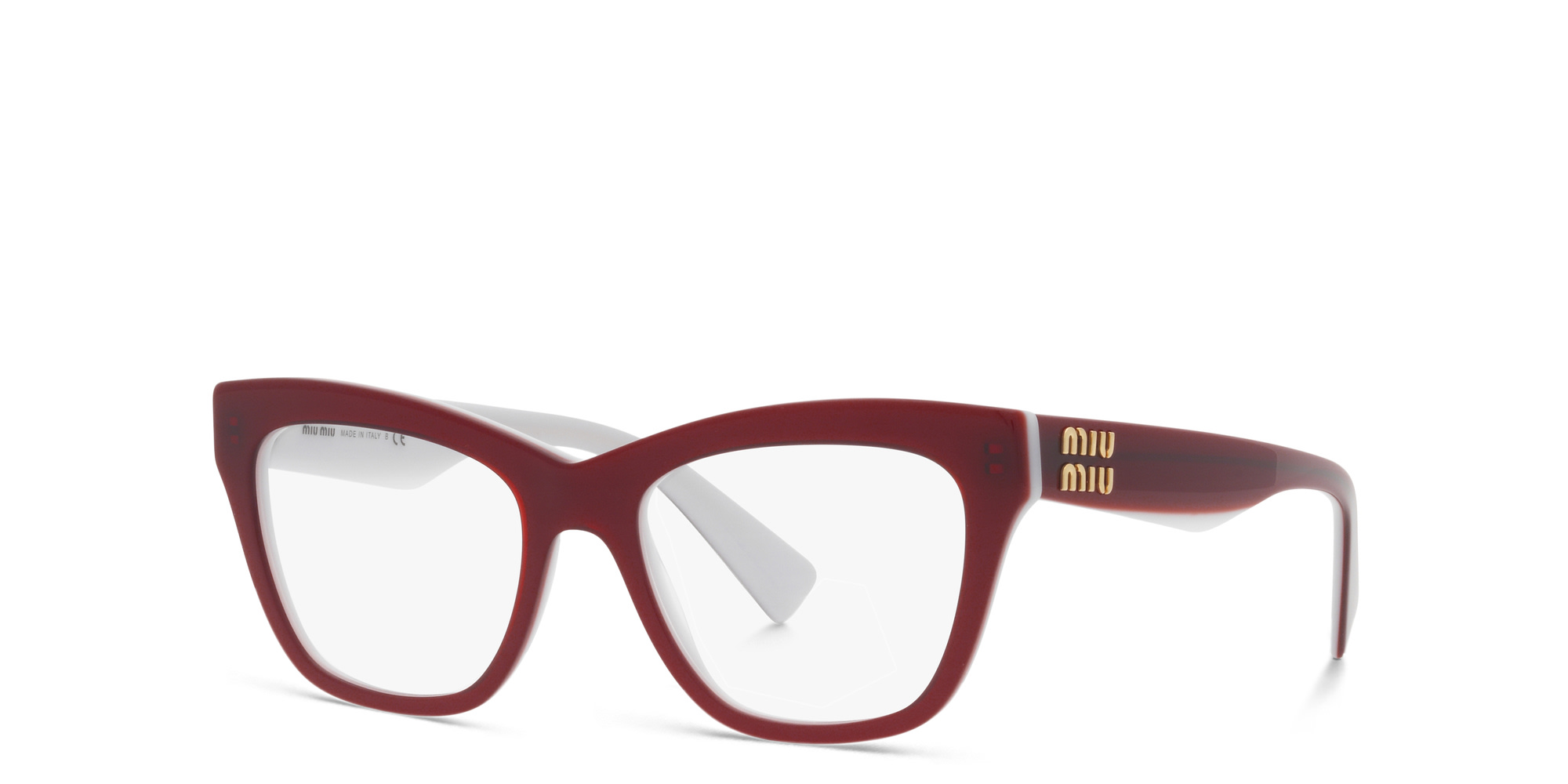 MIU MIU Cat Eye Eyeglasses in Red – Product Photo 2