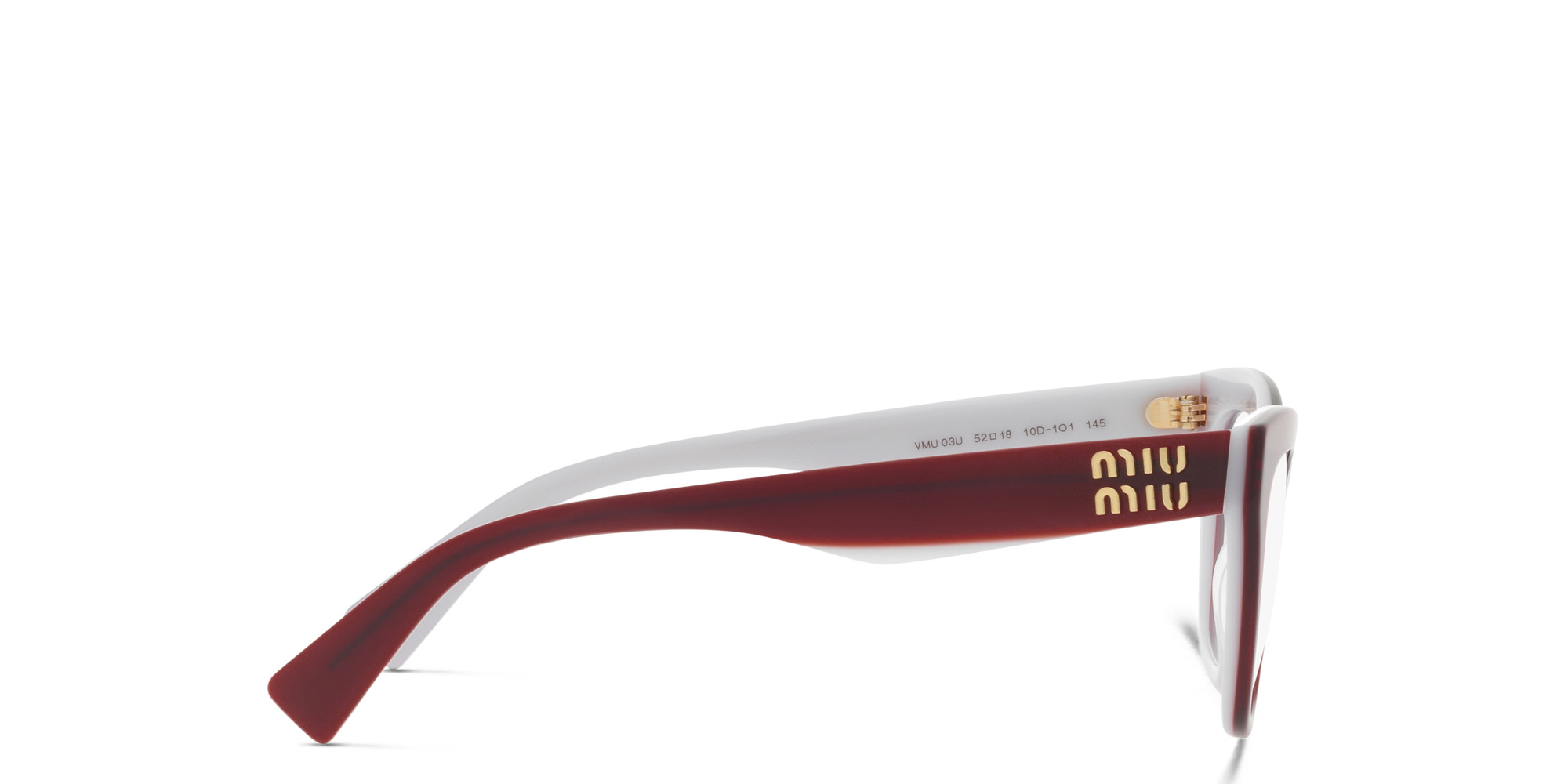 MIU MIU Cat Eye Eyeglasses in Red – Product Photo 3
