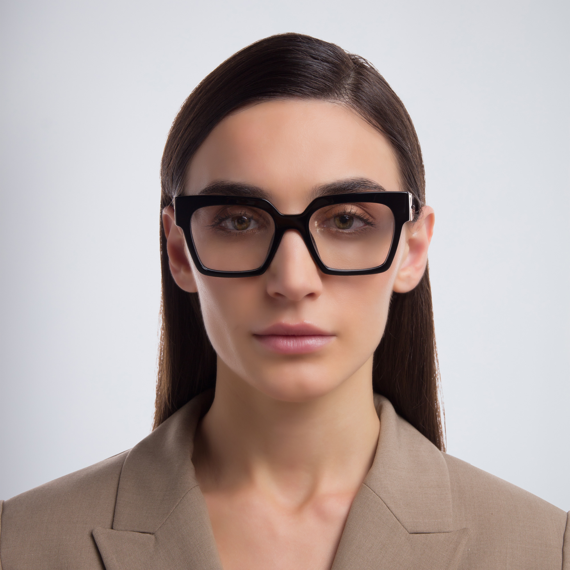 MIU MIU Square Eyeglasses in Black – Product Photo 4