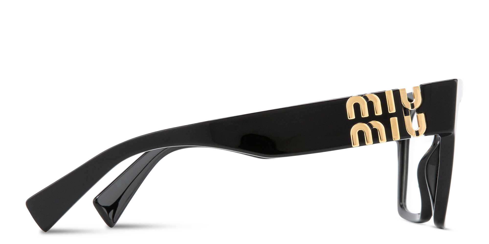 MIU MIU Square Eyeglasses in Black – Product Photo 3