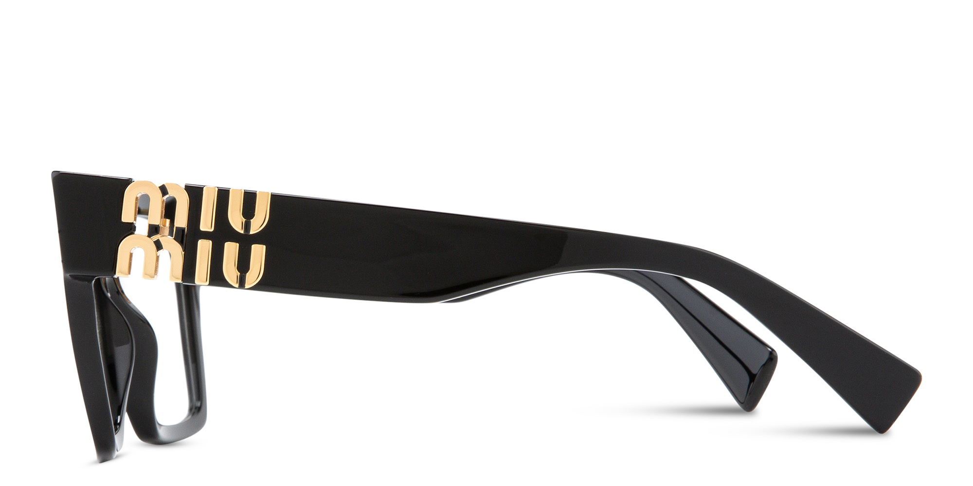MIU MIU Square Eyeglasses in Black – Product Photo 4