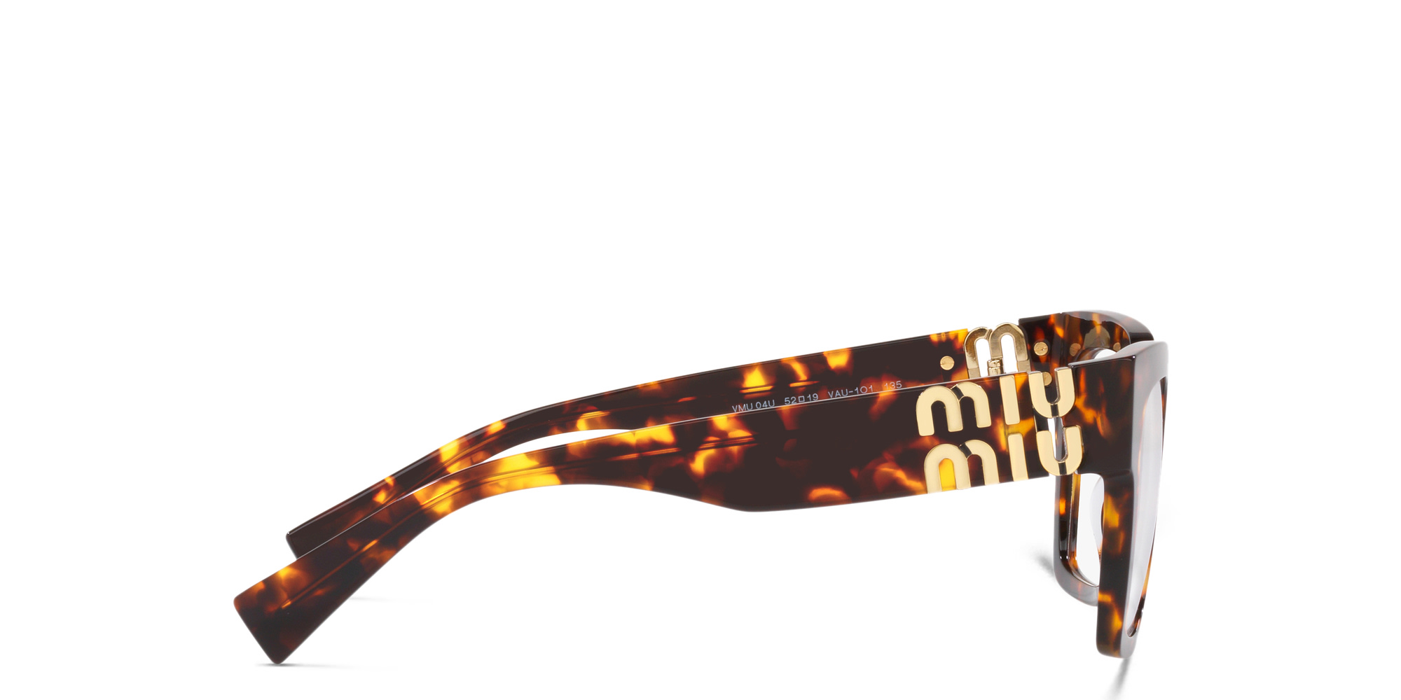 نظارة طبية بإطار مربع من ميو ميو بلون مموه - صورة المنتج 3