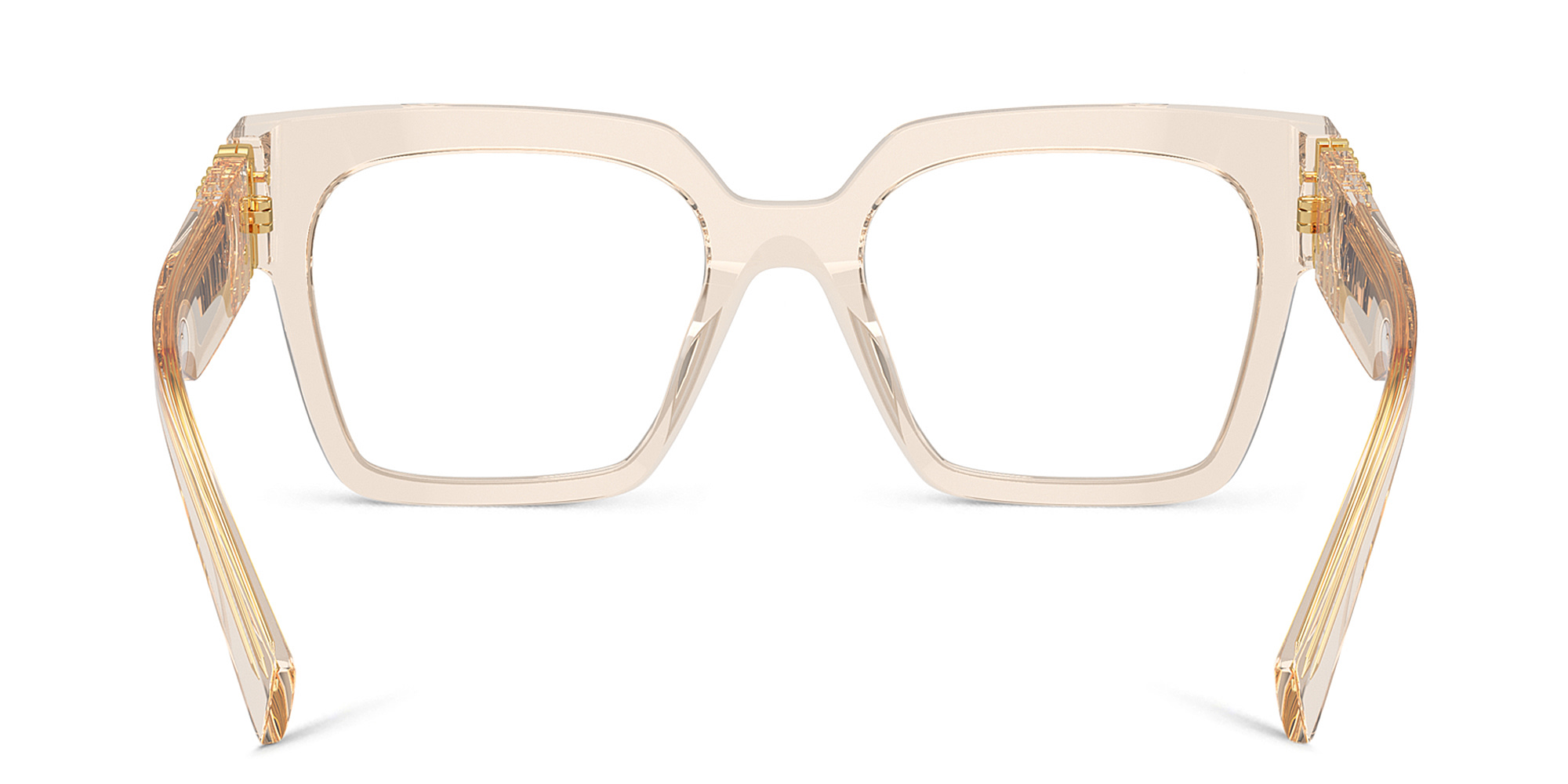 MIU MIU Vertical Logo Square Eyeglasses in Matte Sand – Product Photo 4