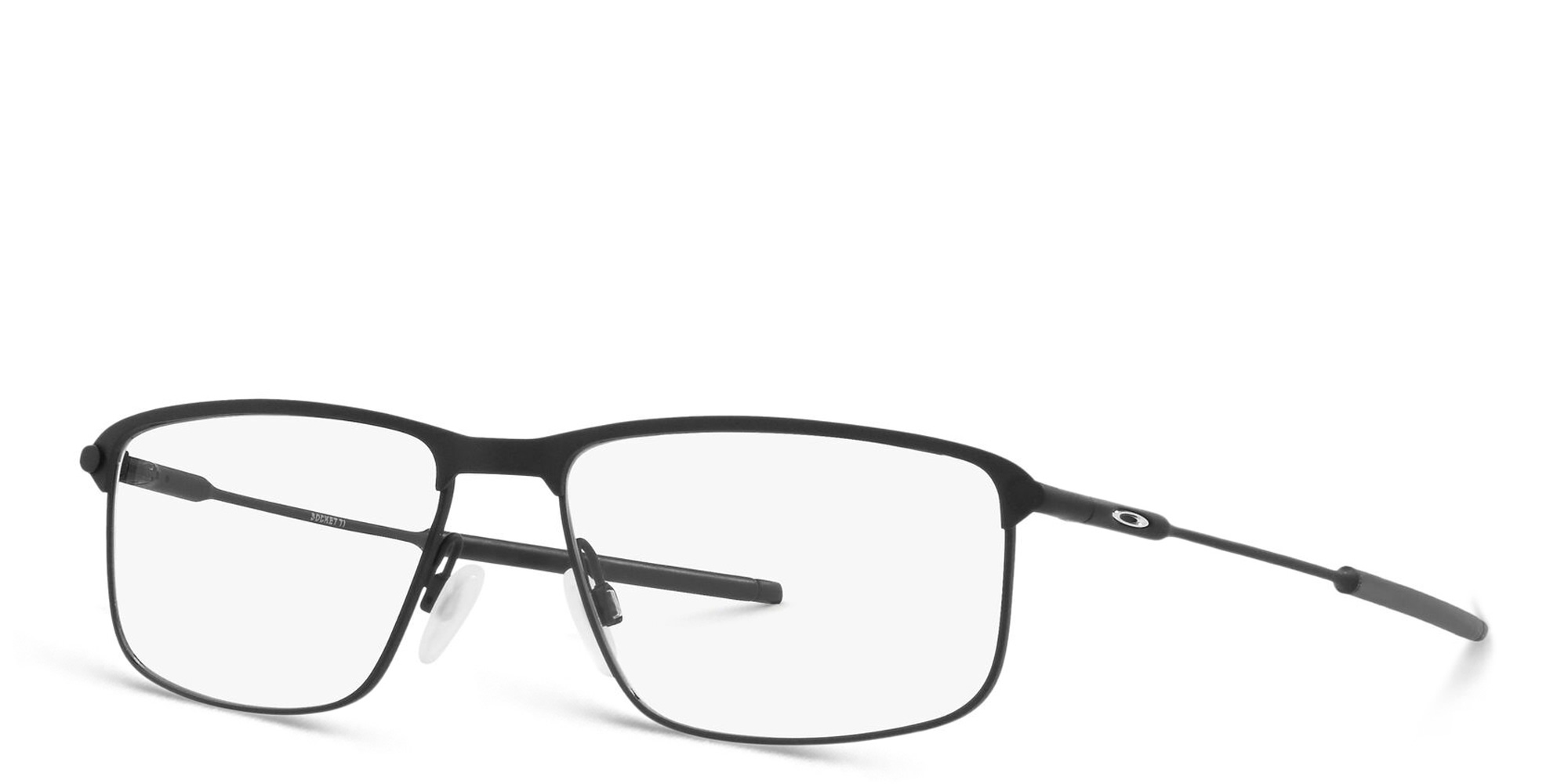 Shop Oakley Socket Ti Rectangle Eyeglasses in Satin Black online.
