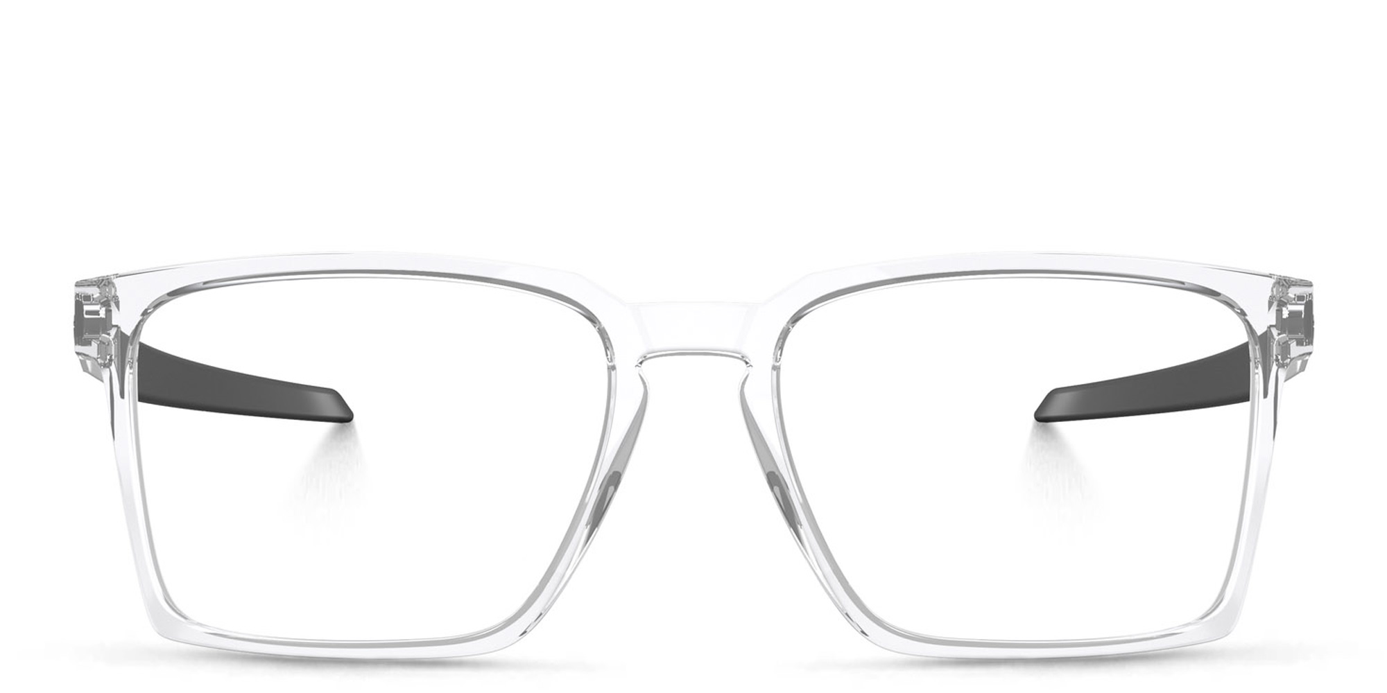 Shop Oakley Rectangle Eyeglasses in Polished Clear online.