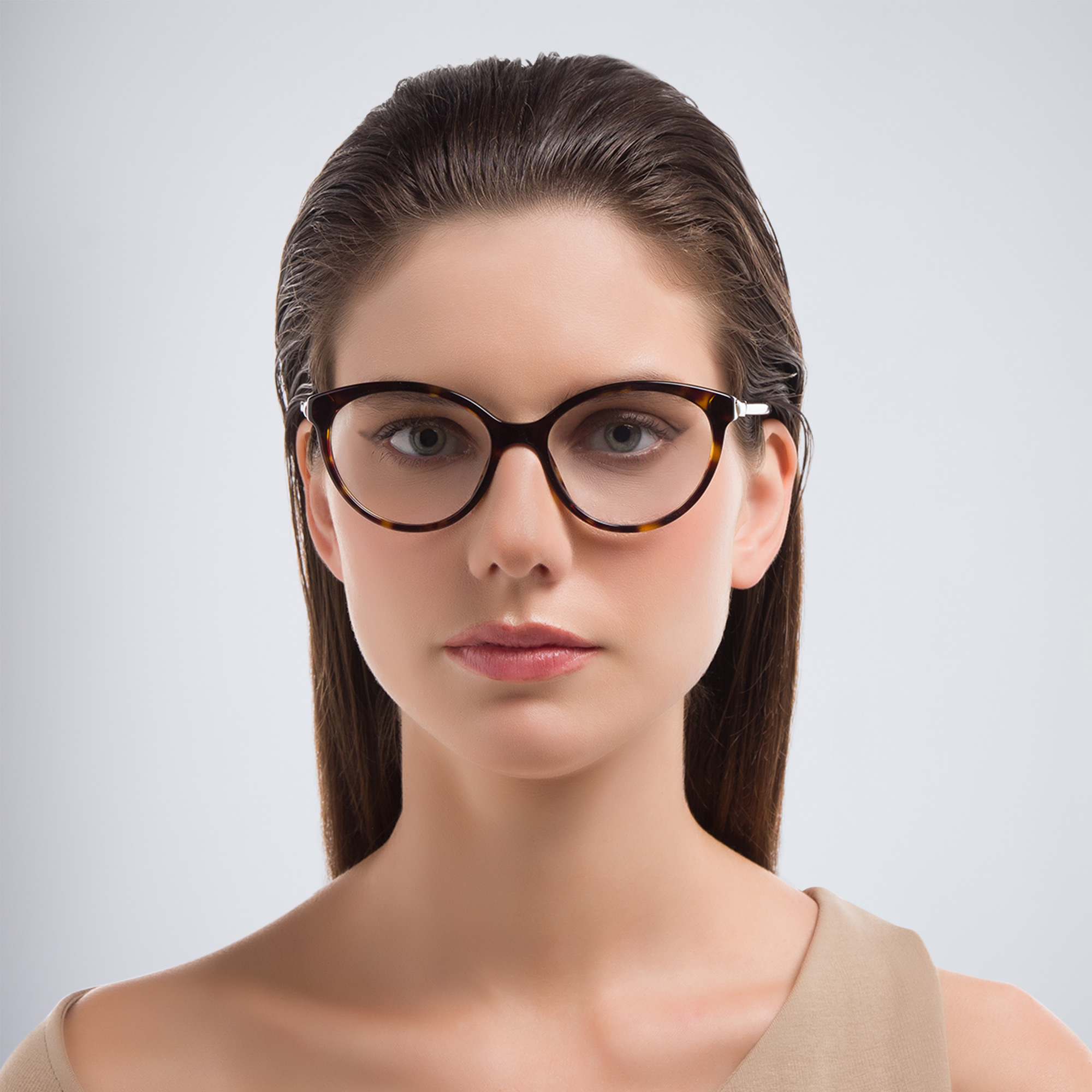 PRADA Round Eyeglasses in Tortoise – Product Photo 5