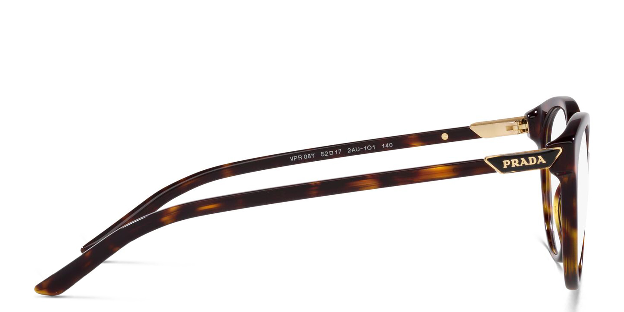 PRADA Round Eyeglasses in Tortoise – Product Photo 3