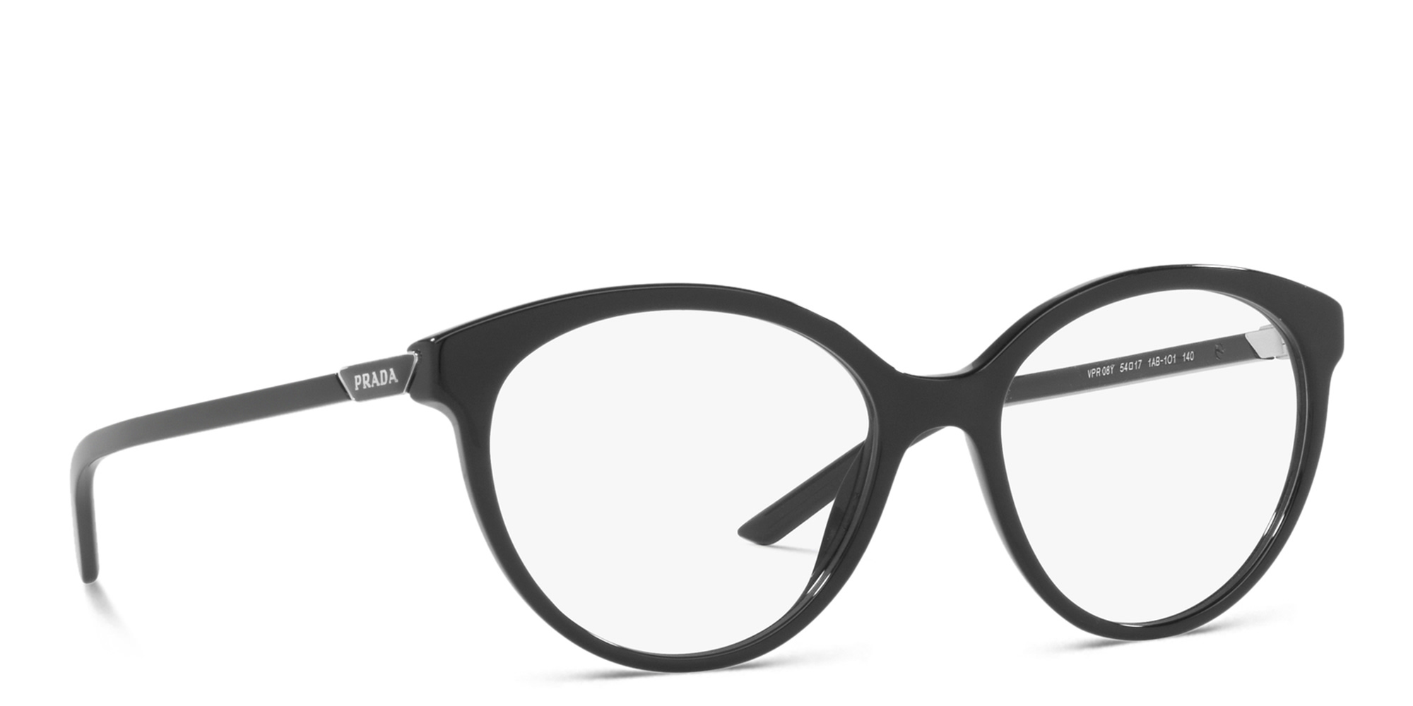 PRADA Round Eyeglasses in Black – Product Photo 4