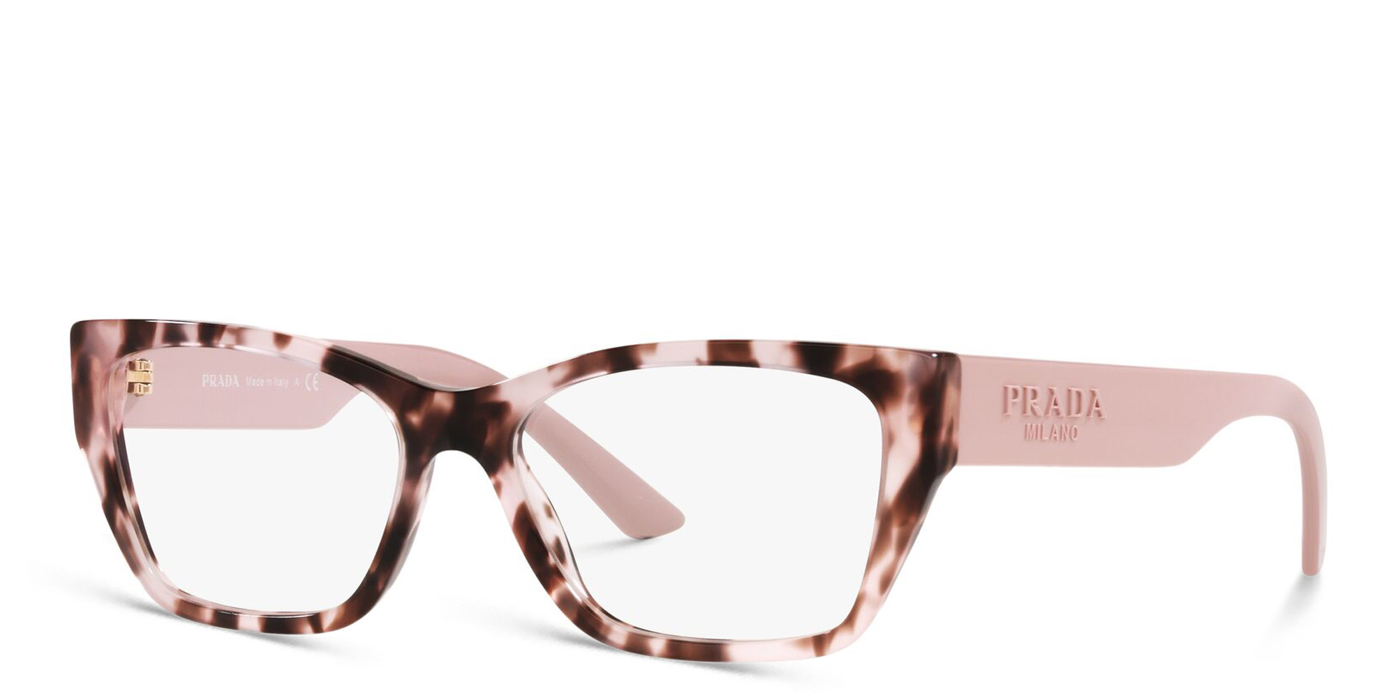 PRADA Irregular Eyeglasses in Orchid Tortoise – Product Photo 2
