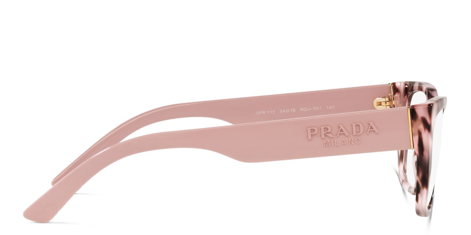 PRADA Irregular Eyeglasses in Orchid Tortoise – Product Photo 3