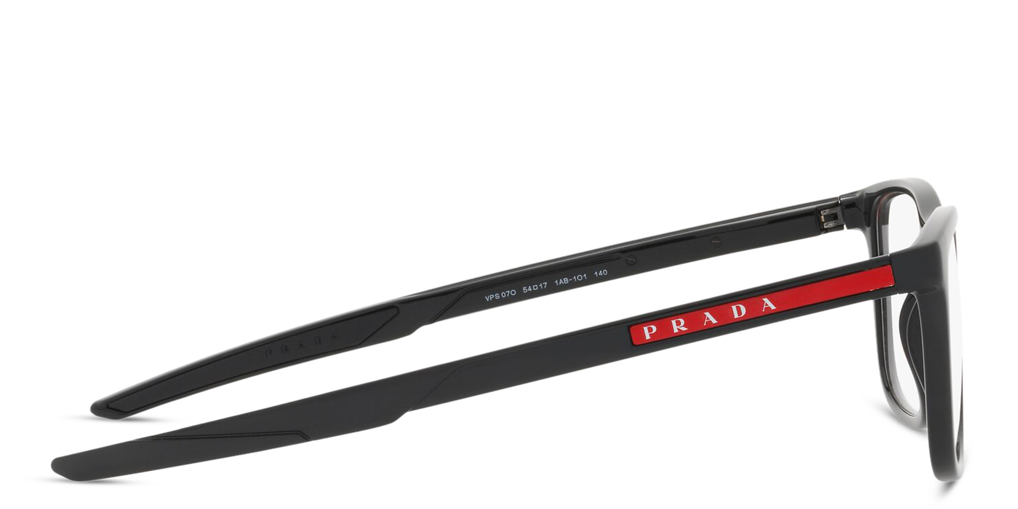 Shop Prada Linea Rossa Pillow Eyeglasses in Black online.