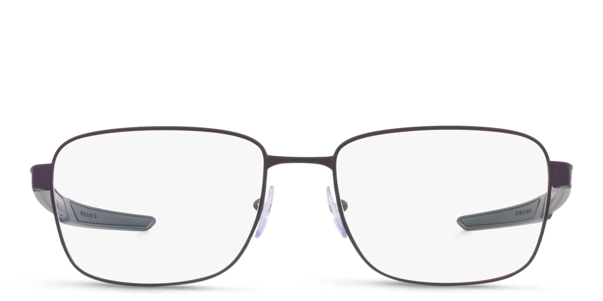 Prada Linea Rossa Wide Rectangle Eyeglasses in Blue – Product Photo 1