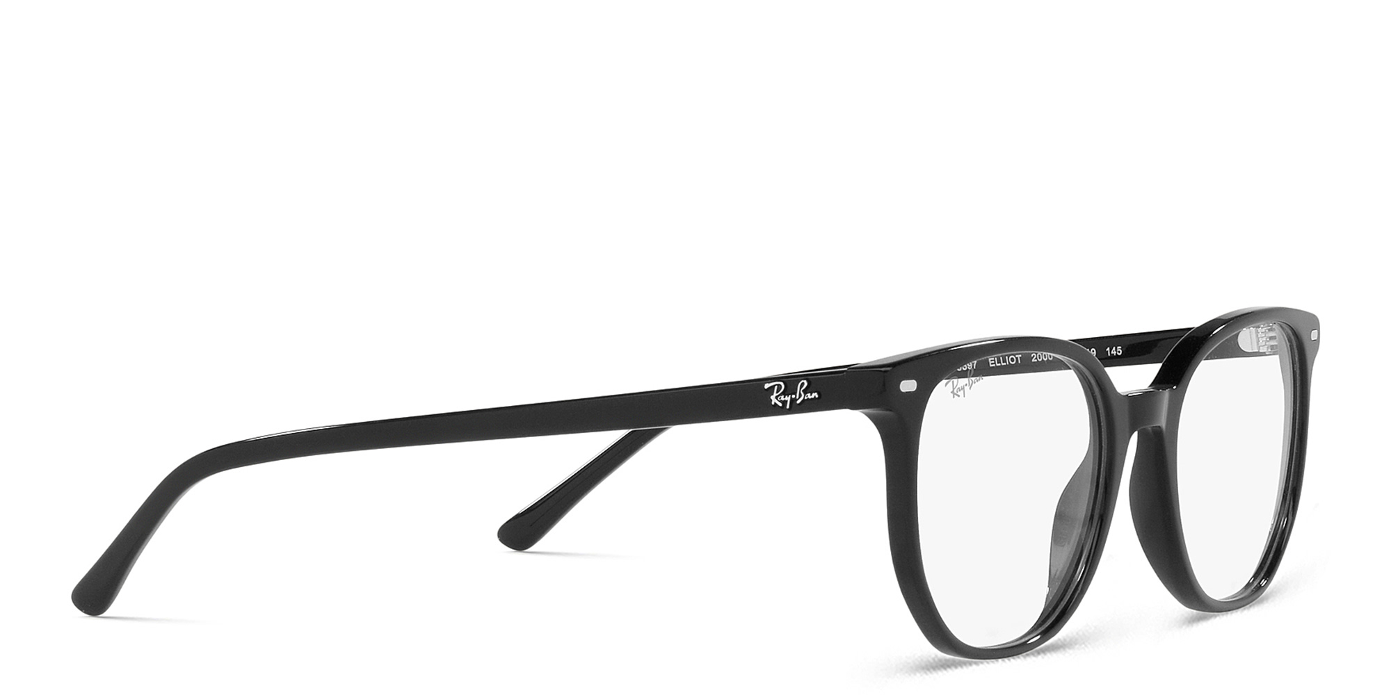 Shop Ray-Ban Elliot Optics Unisex Irregular Eyeglasses in Shiny Black online.
