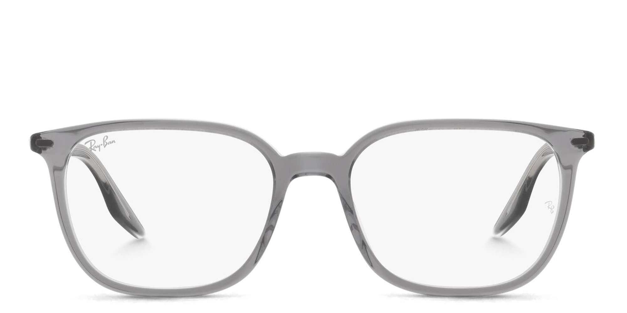 Ray-Ban Unisex Square Eyeglasses in Grey On Transparent – Product Photo 1