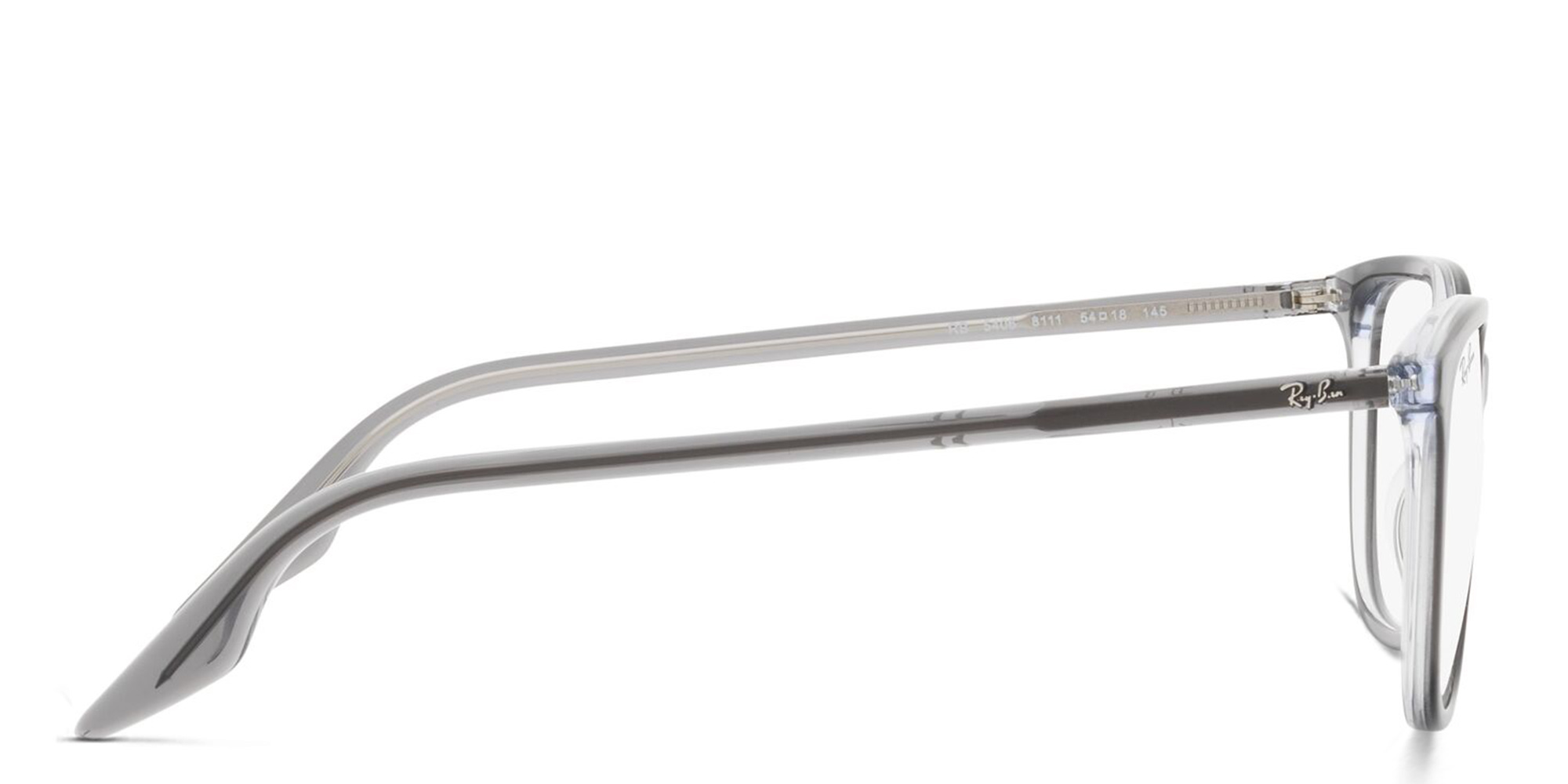 Ray-Ban Unisex Square Eyeglasses in Grey On Transparent – Product Photo 3