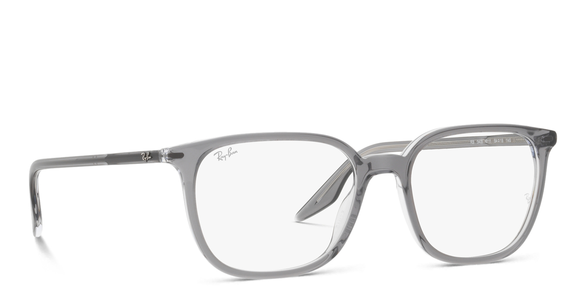 Ray-Ban Unisex Square Eyeglasses in Grey On Transparent – Product Photo 4