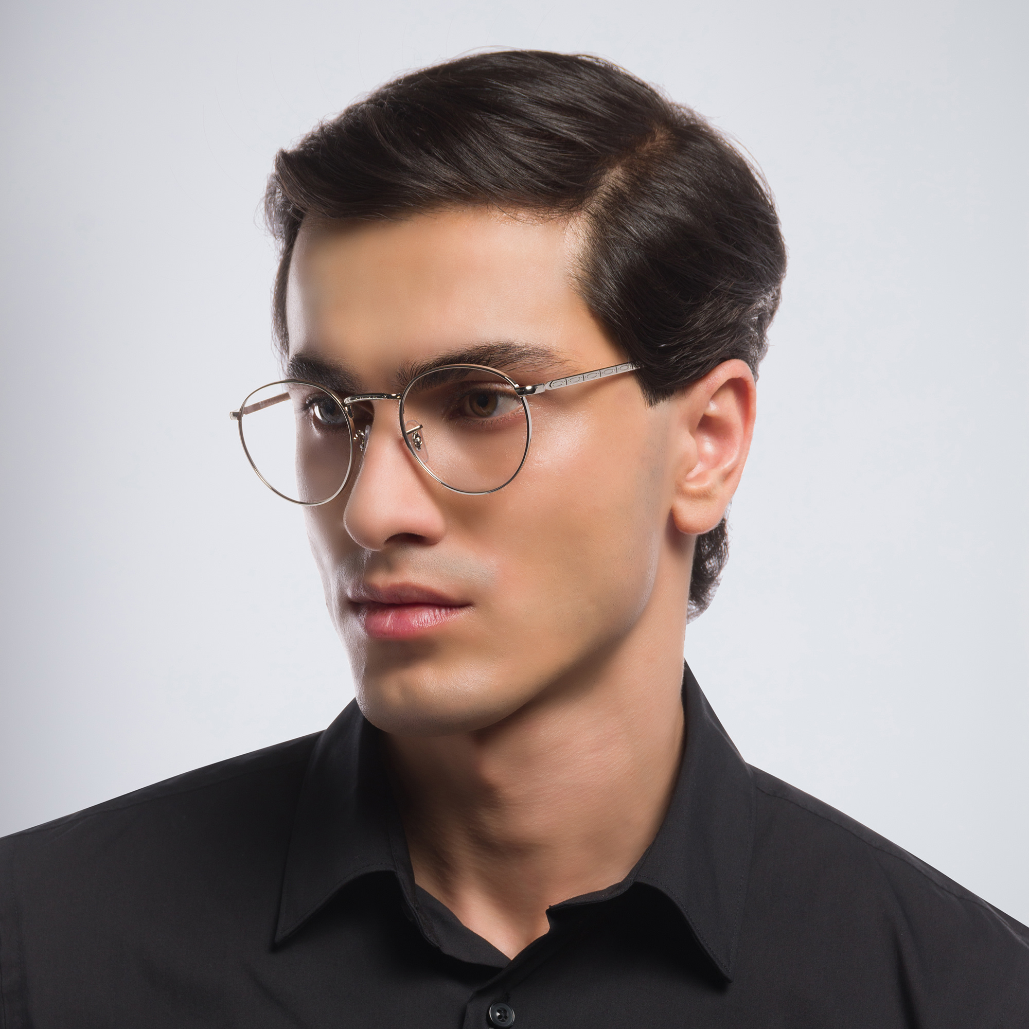 تسوق نظارات طبية دائرية جديدة للجنسين راي بان بلون فضي أونلاين.