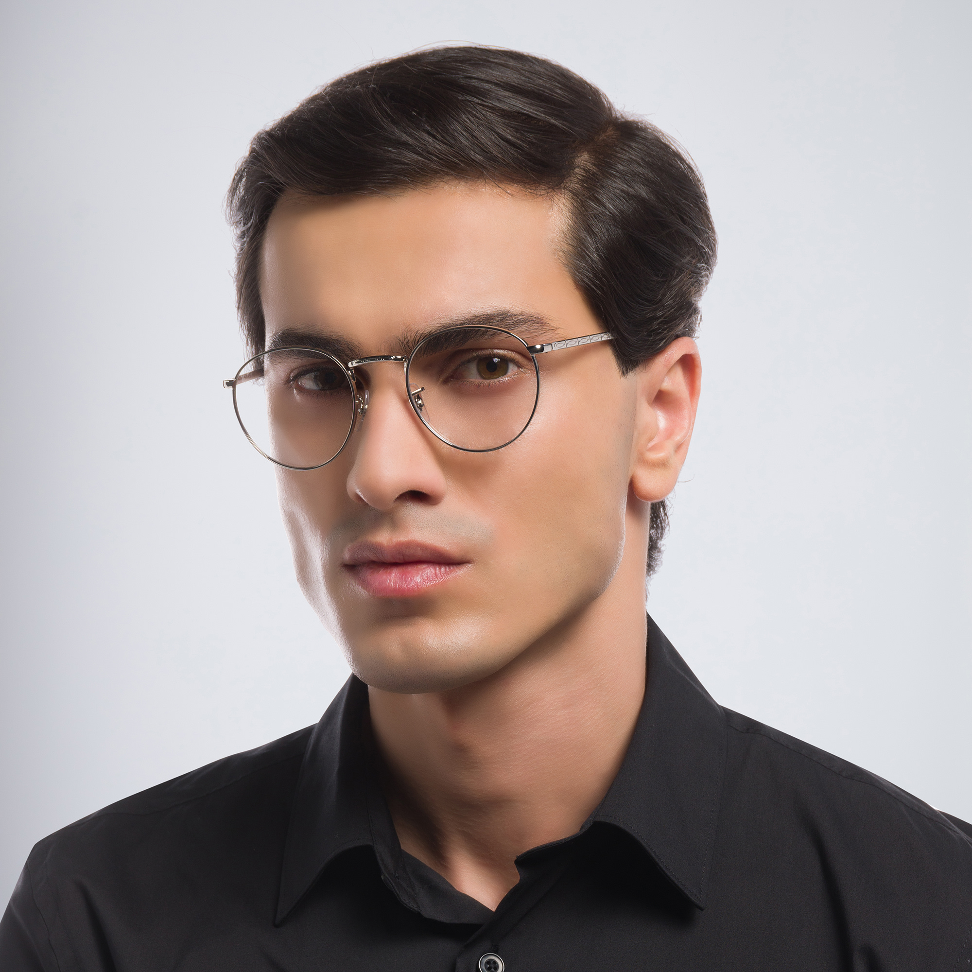 تسوق نظارات طبية دائرية جديدة للجنسين راي بان بلون فضي أونلاين.