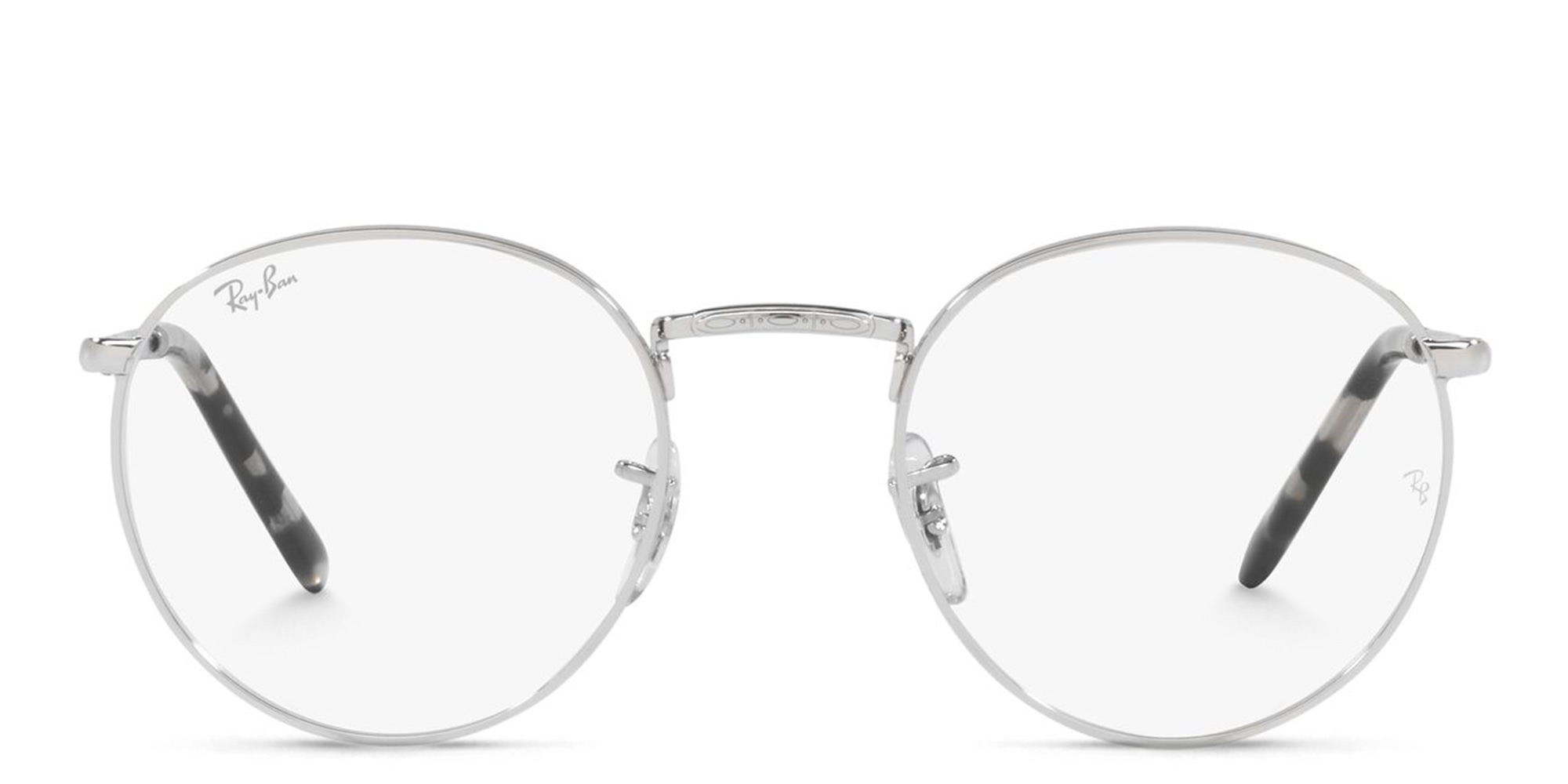 تسوق نظارات طبية دائرية جديدة للجنسين راي بان بلون فضي أونلاين.