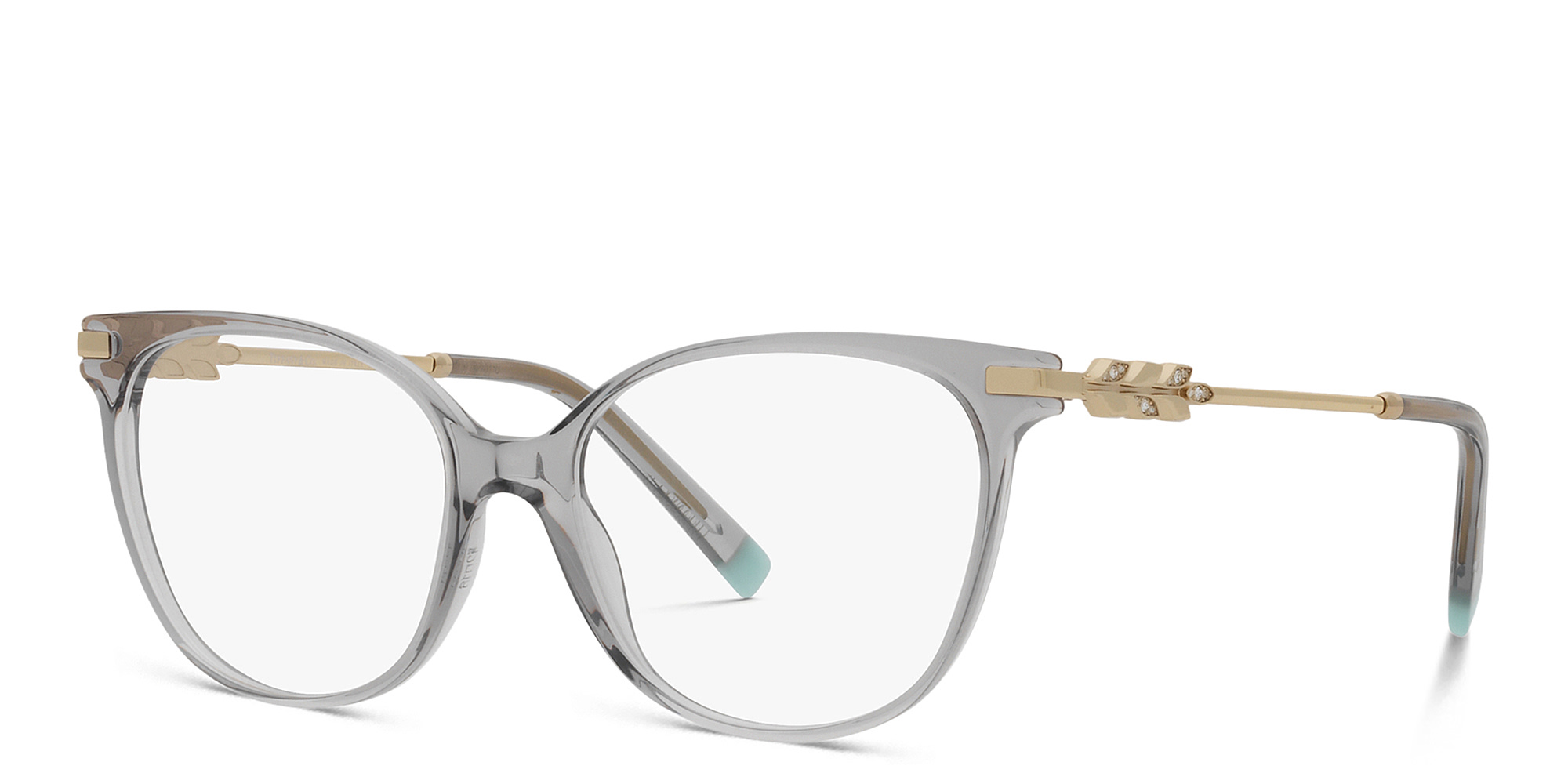 تسوق نظارات طبية تيفاني فيكتوريا طراز كات آي تيفاني أند كو بلون رمادي لامع شفاف أونلاين.