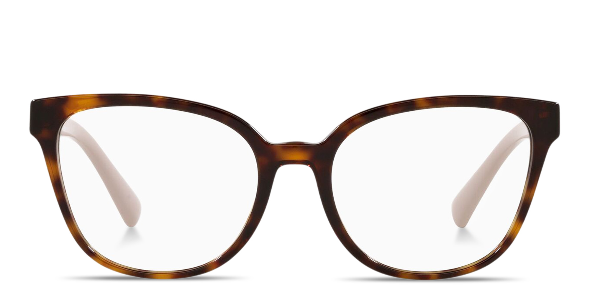 VALENTINO V Logo Square Eyeglasses in Havana – Product Photo 1