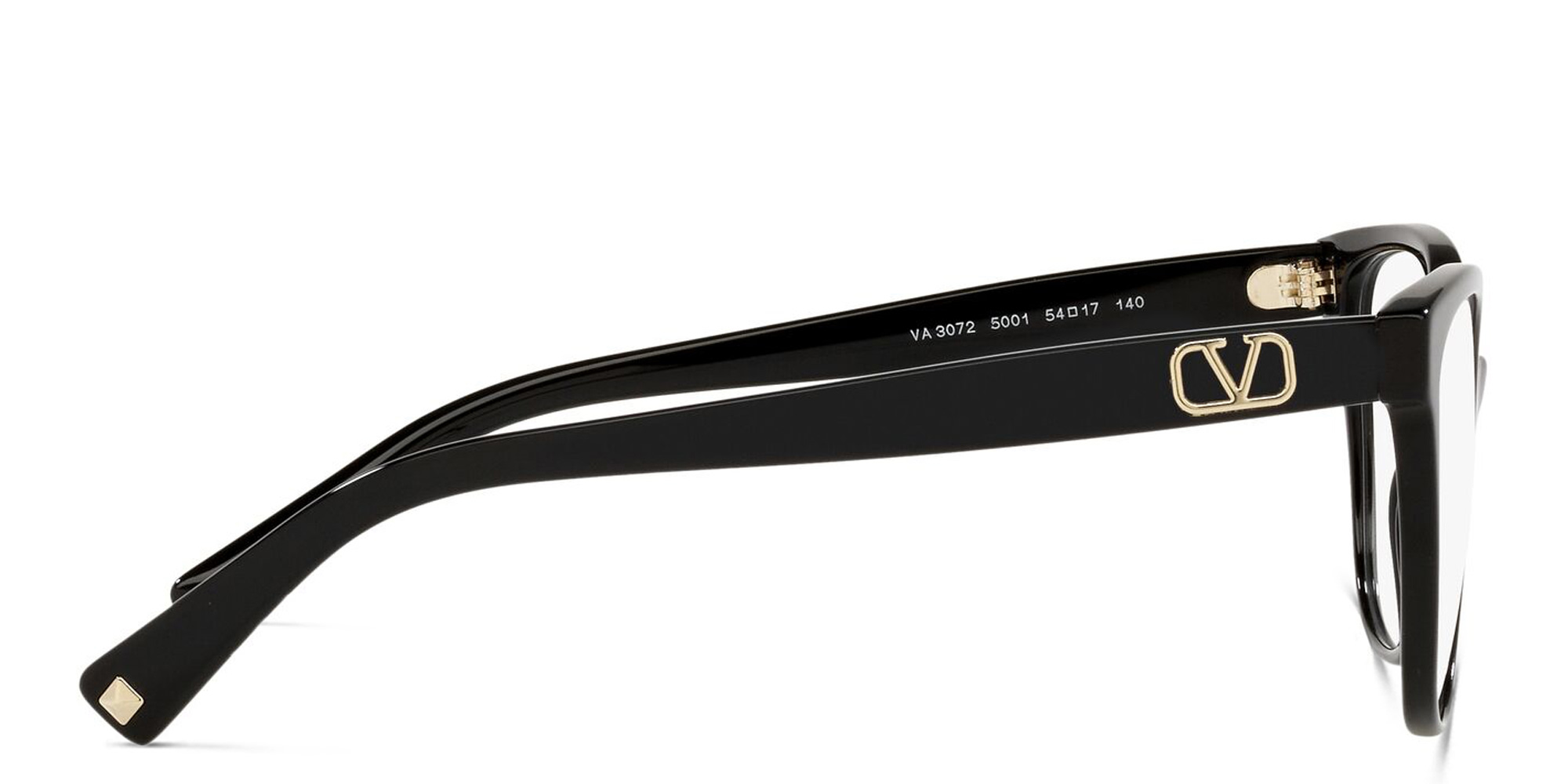 VALENTINO V Logo Square Eyeglasses in Black – Product Photo 3