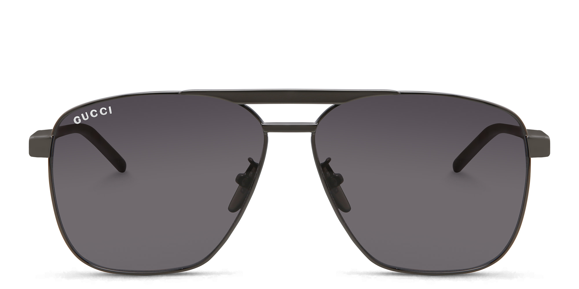 Shop GUCCI Aviator Sunglasses in Grey online.