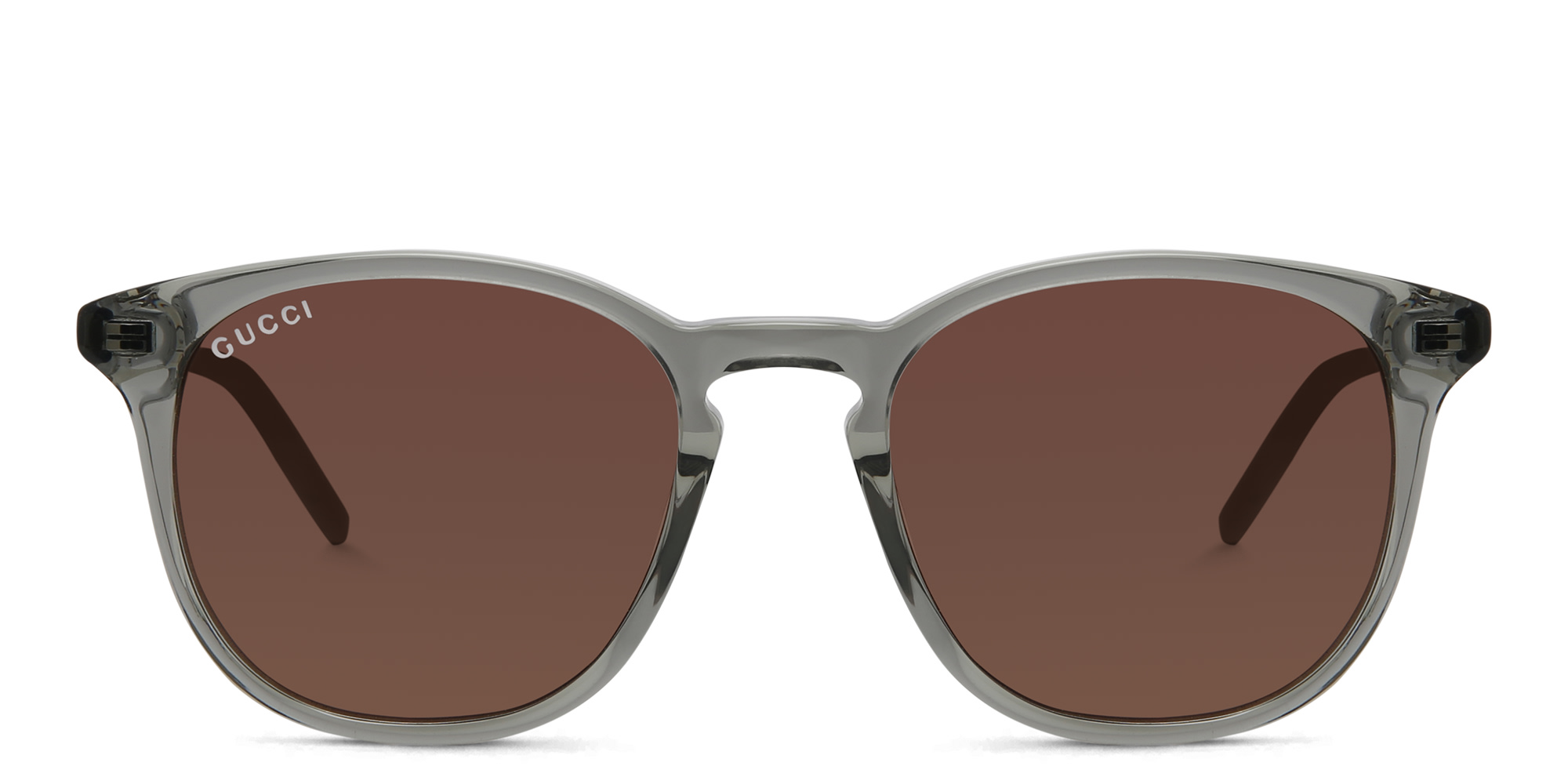 Shop GUCCI Round Sunglasses in Grey online.