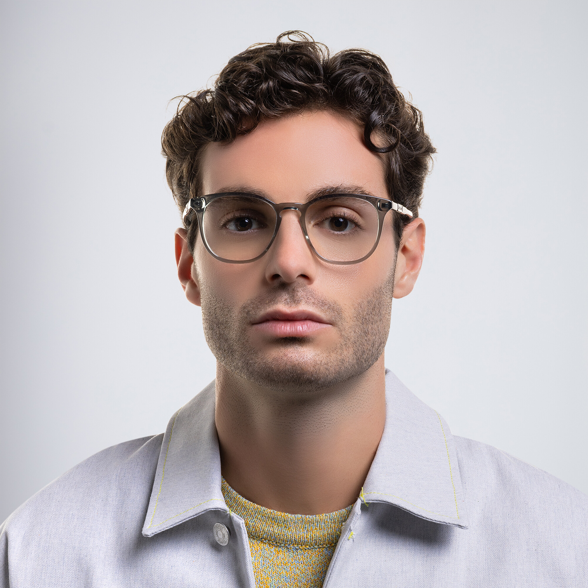 GUCCI Round Eyeglasses in Grey – Product Photo 5