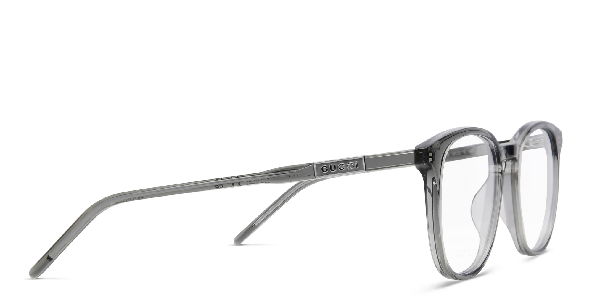 GUCCI Round Eyeglasses in Grey – Product Photo 3
