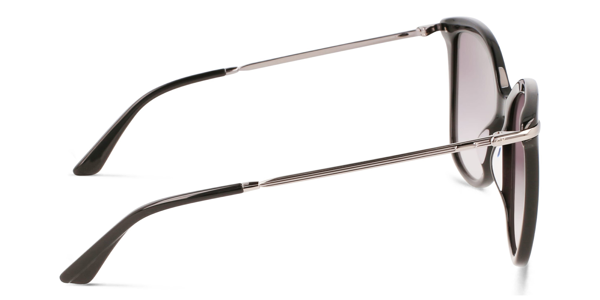 Shop Calvin Klein Cat-Eye Sunglasses in Black online.